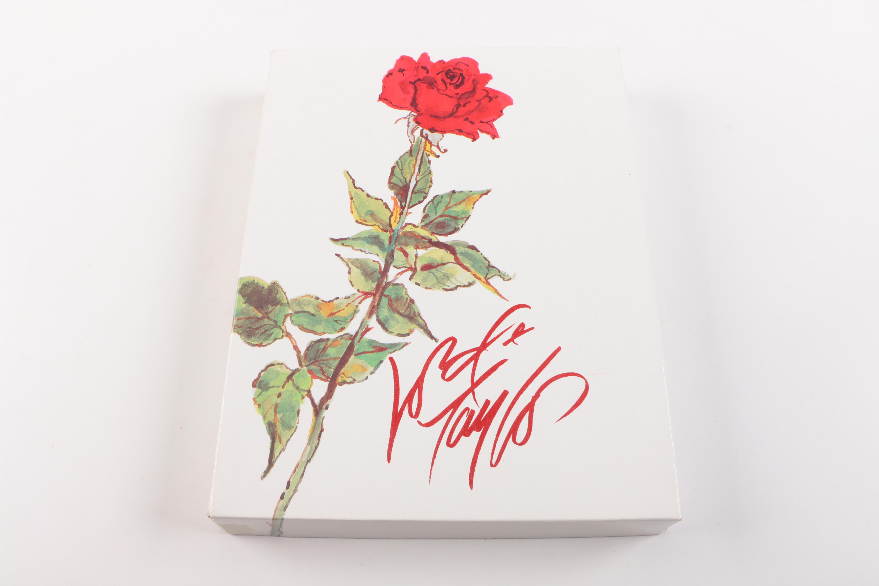 Wooden Jewelry Box and a Collection of Women's Gloves