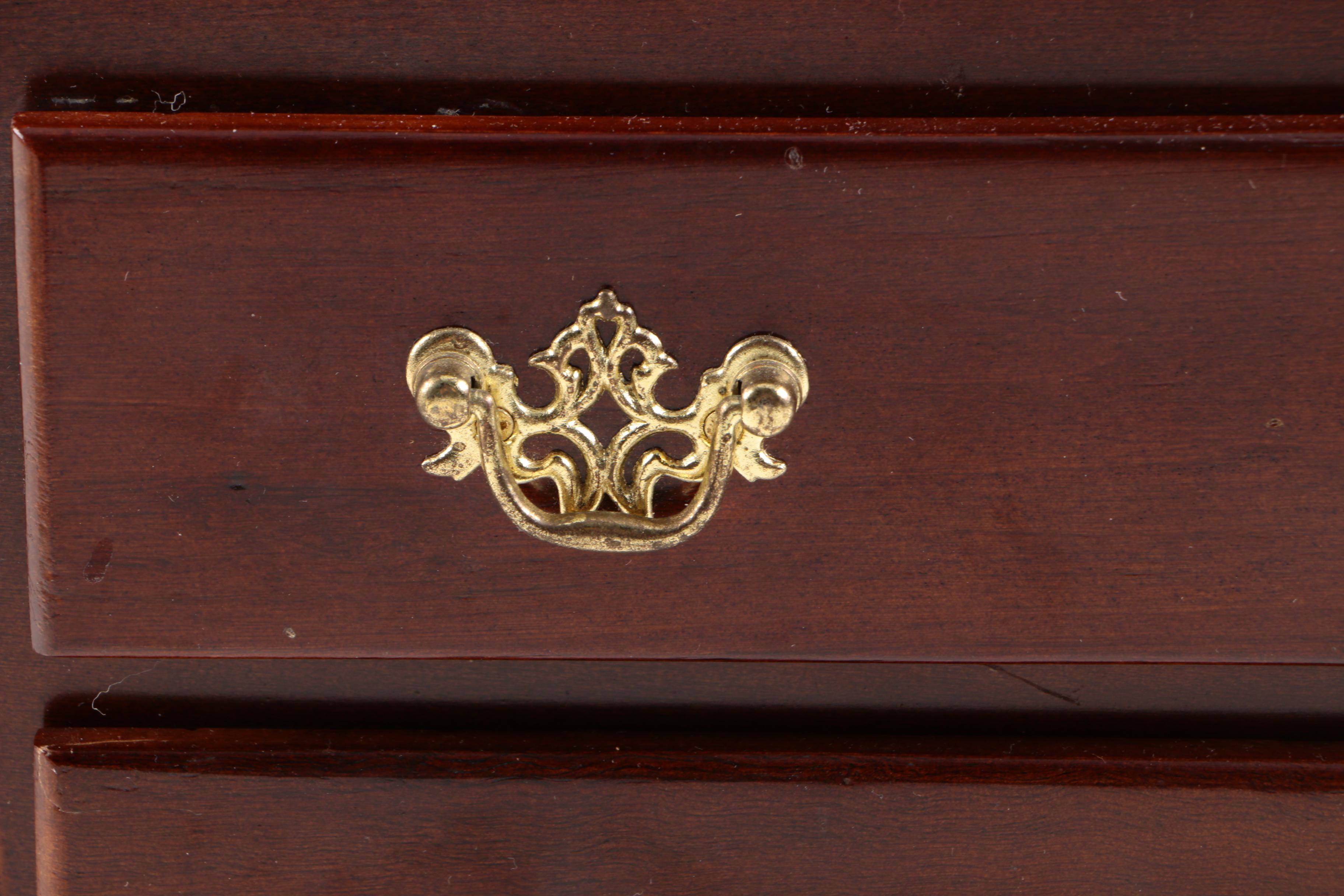 Wooden Jewelry Box and a Collection of Women's Gloves