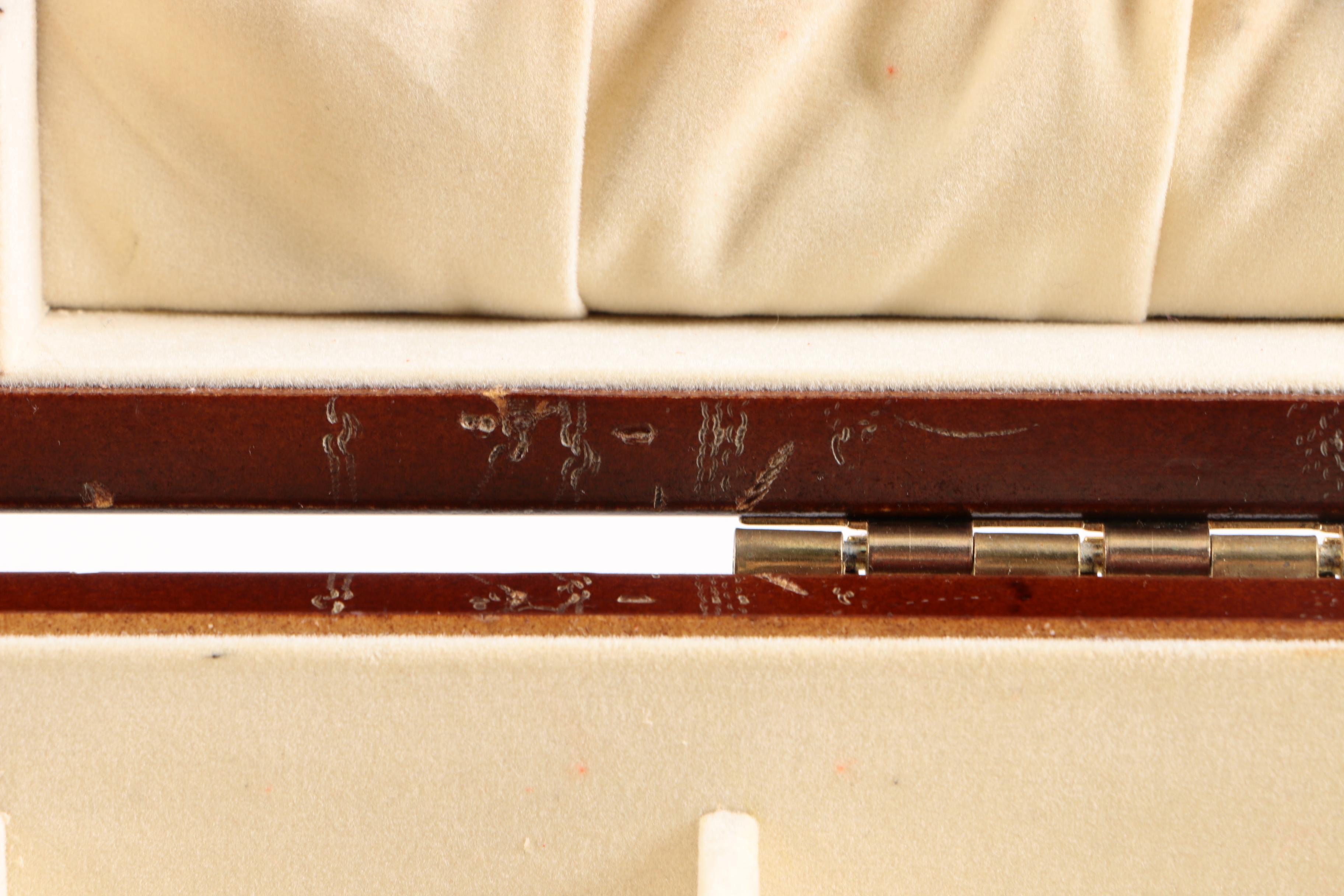 Wooden Jewelry Box and a Collection of Women's Gloves