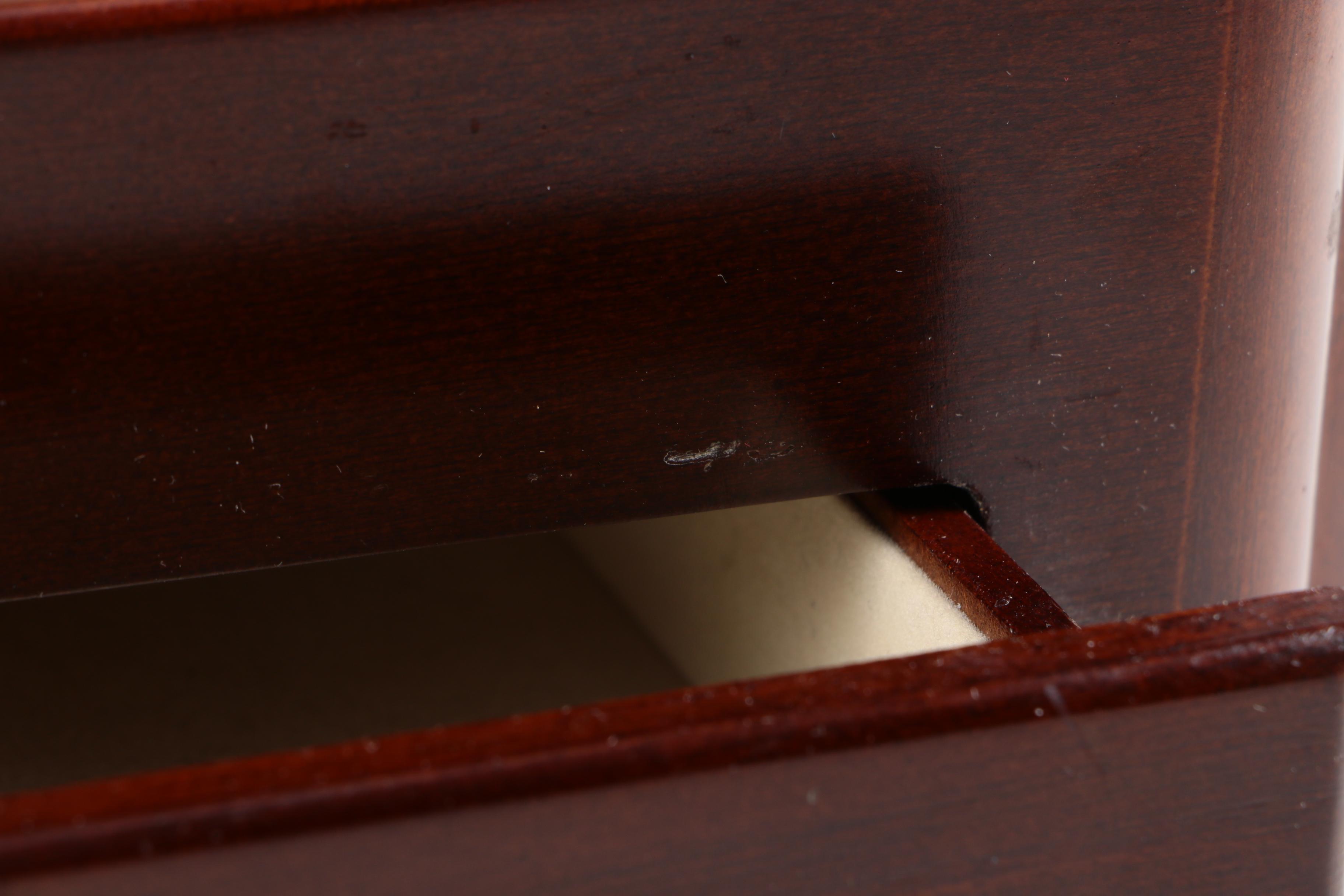 Wooden Jewelry Box and a Collection of Women's Gloves