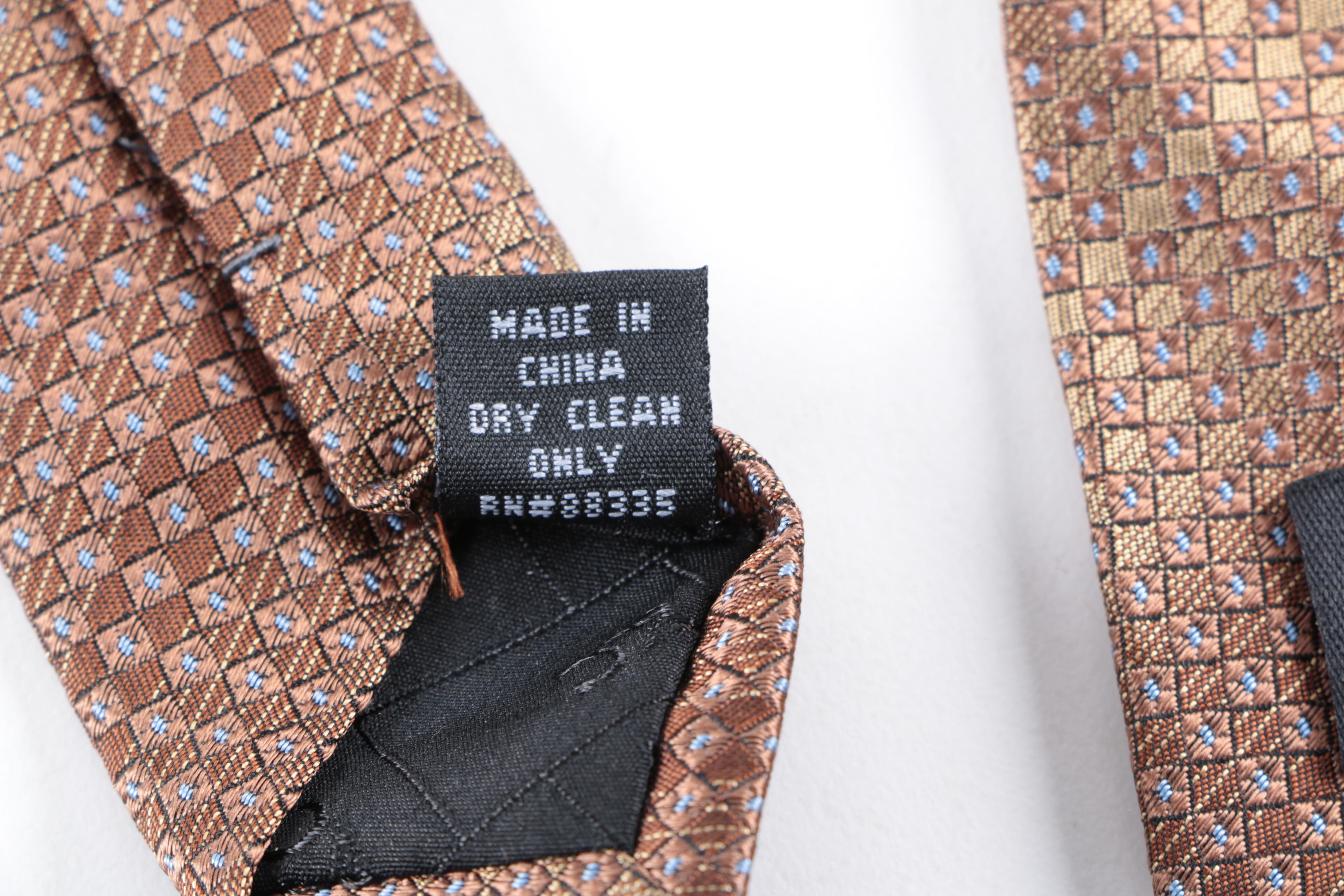 DKNY and Kenneth Cole New York Men's Silk Neckties