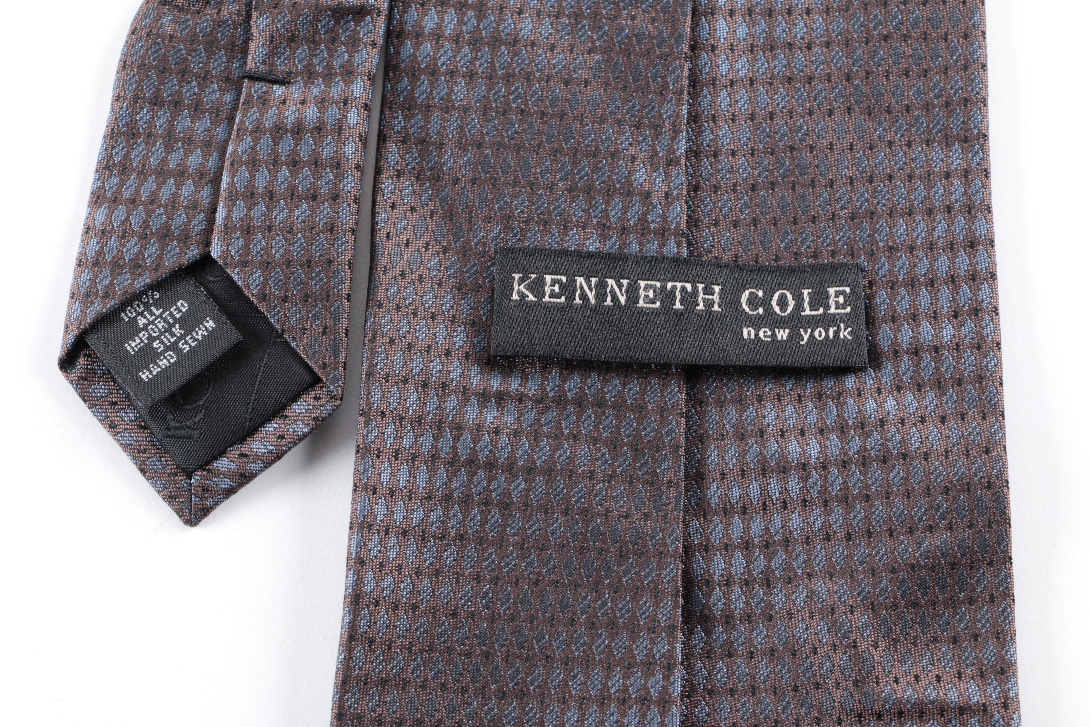 DKNY and Kenneth Cole New York Men's Silk Neckties