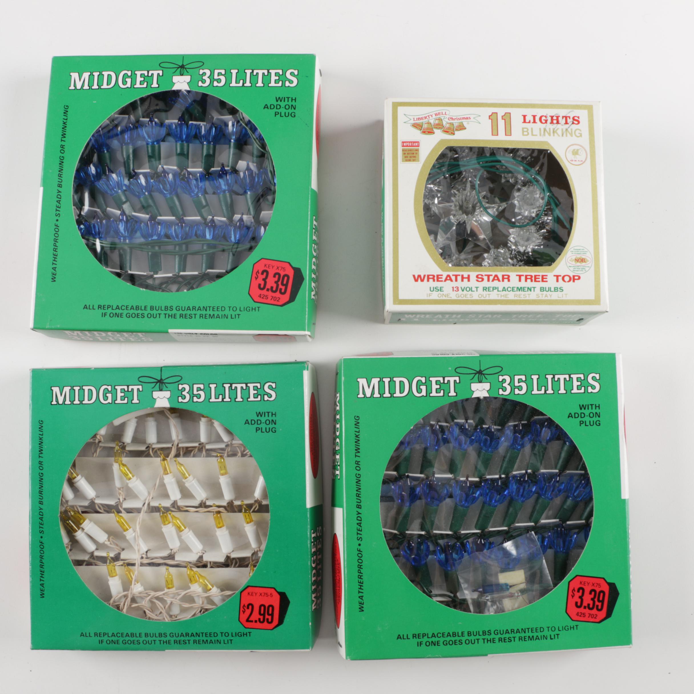 Christmas Lights and Decorations Including Vintage