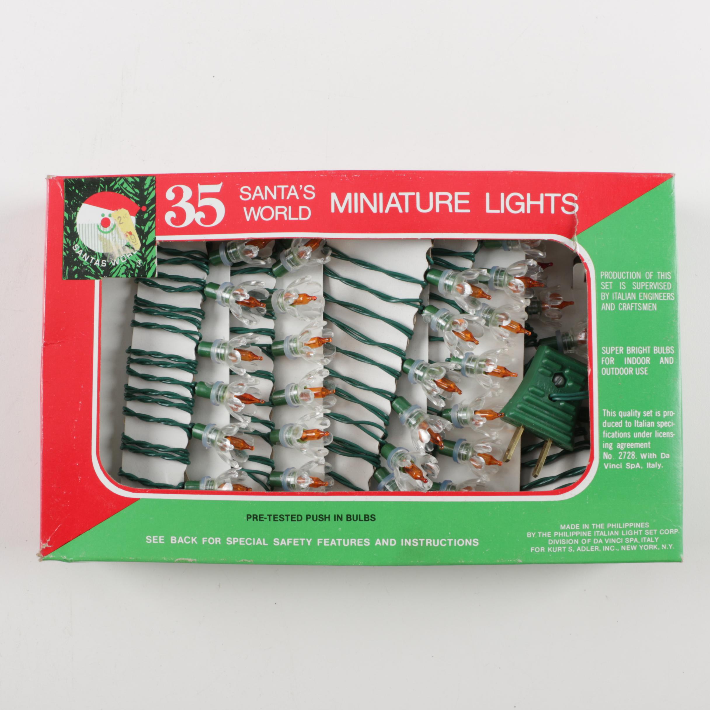 Christmas Lights and Decorations Including Vintage