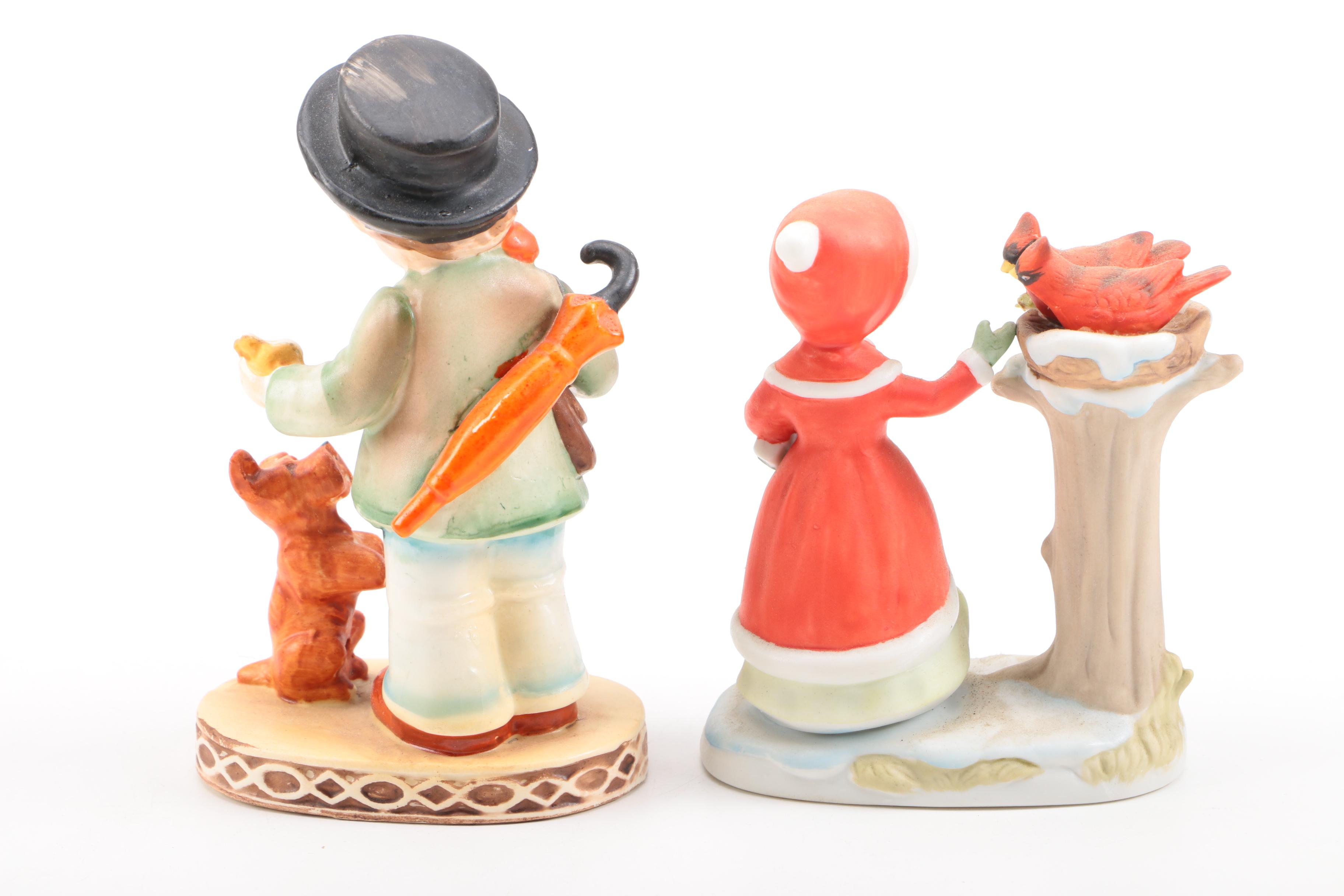 Porcelain Children Figurines Featuring Lefton