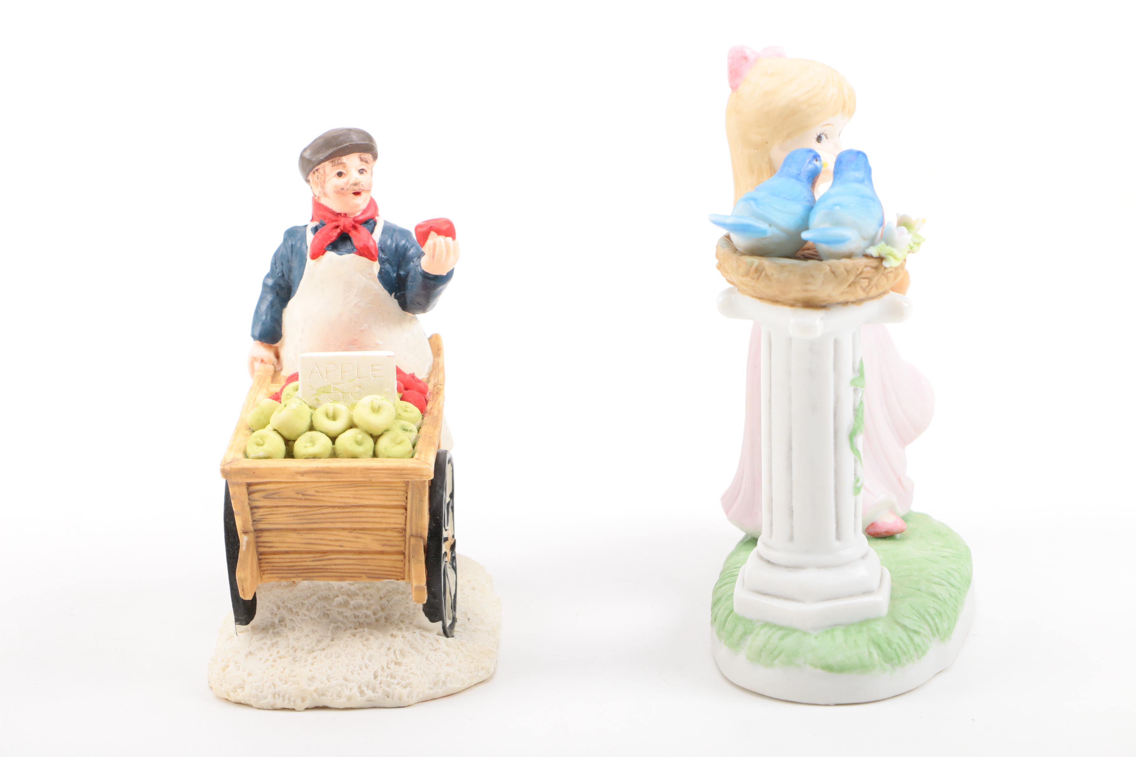 Porcelain Children Figurines Featuring Lefton