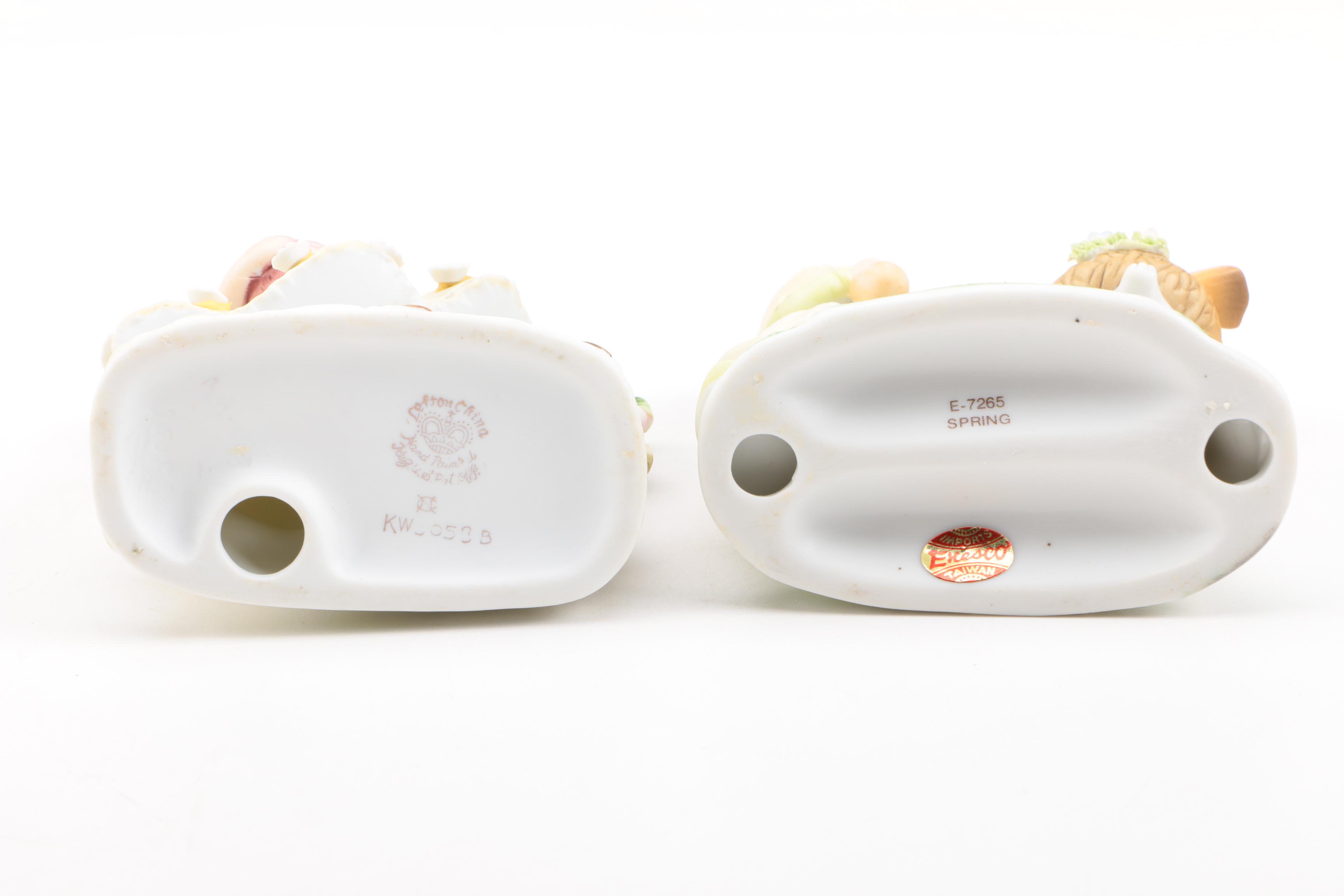 Porcelain Children Figurines Featuring Lefton