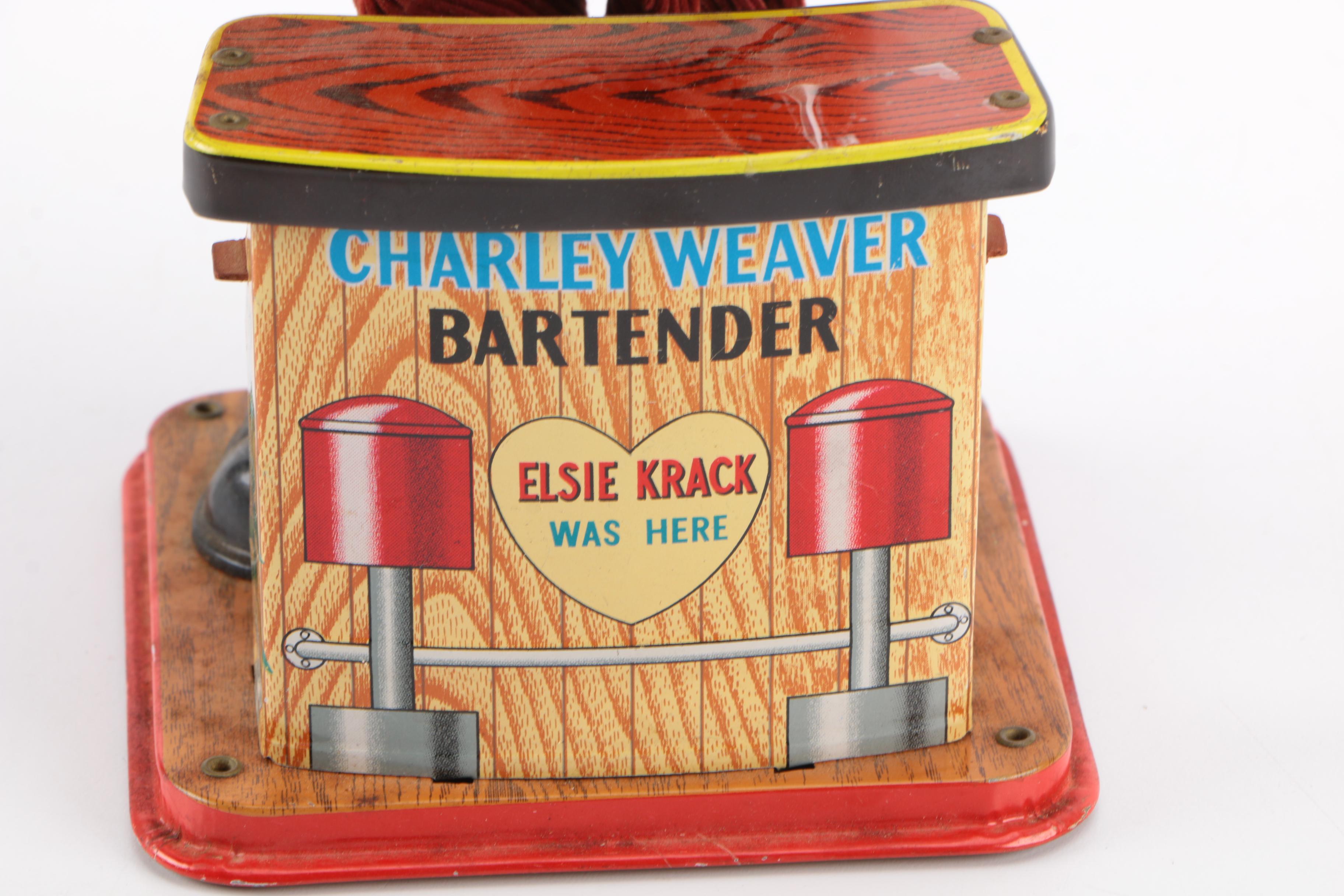 Vintage Charlie Weaver Bartender Toy