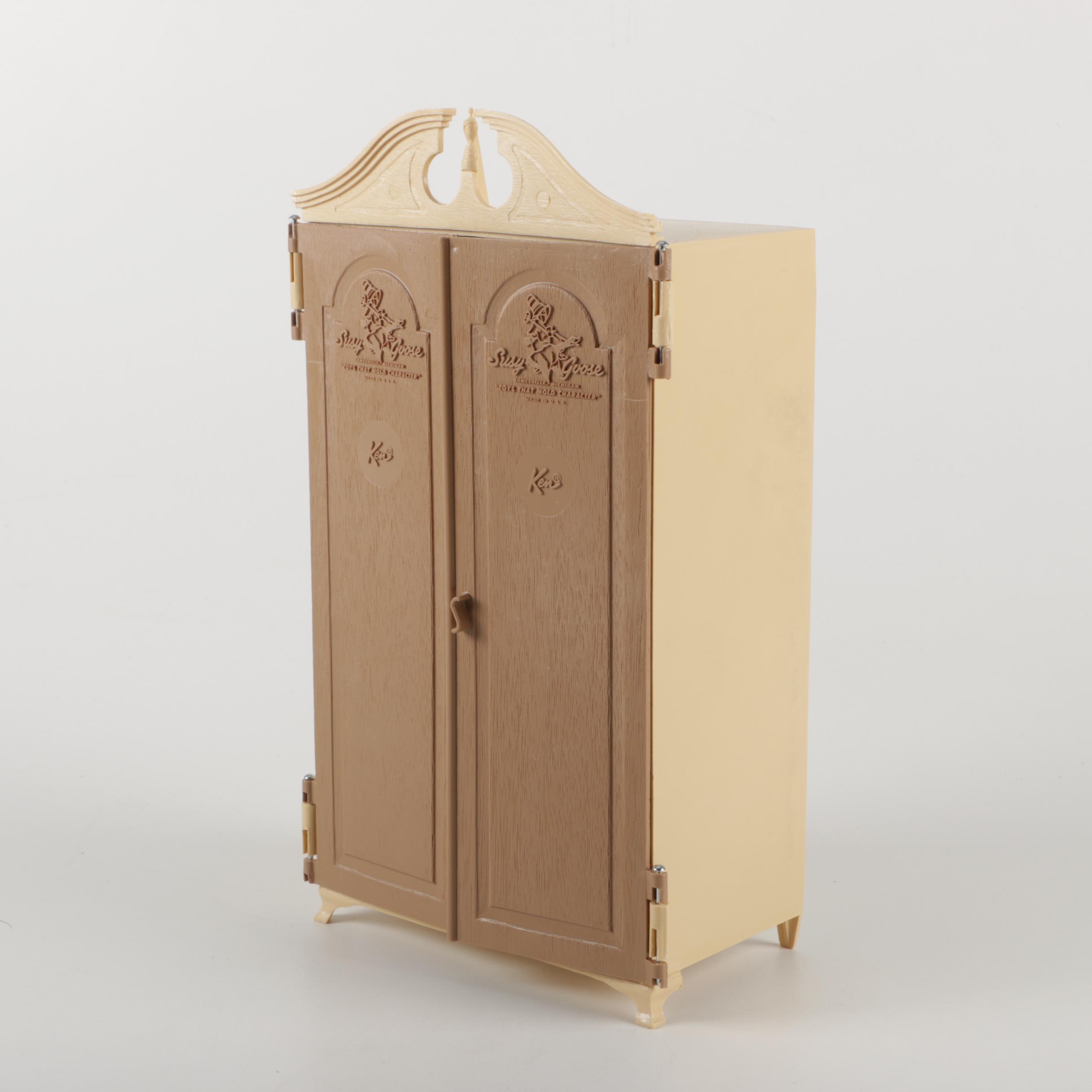 Matching Barbie and Ken Doll Wardrobes by Susy Goose, with Ken Wardrobe Box