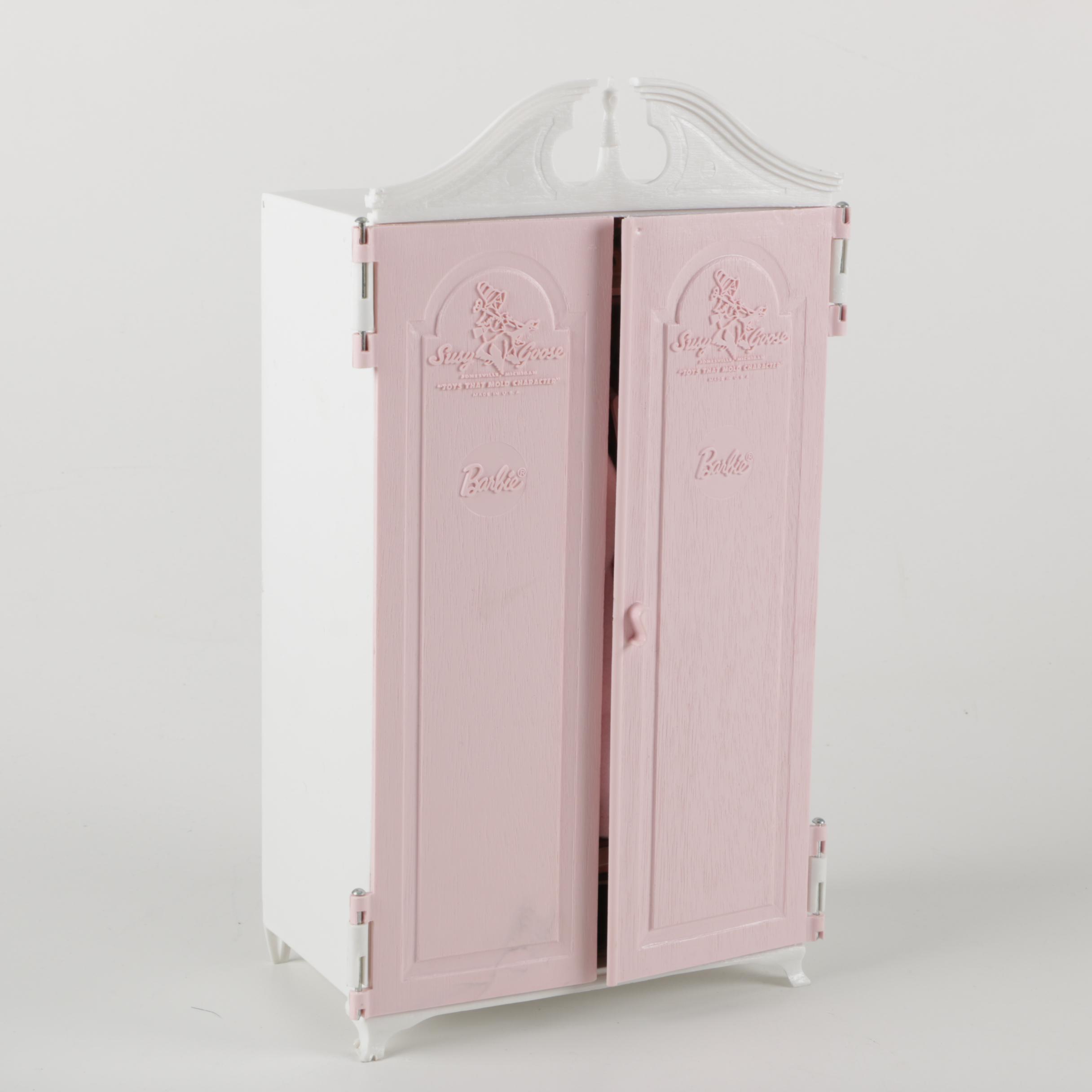 Matching Barbie and Ken Doll Wardrobes by Susy Goose, with Ken Wardrobe Box