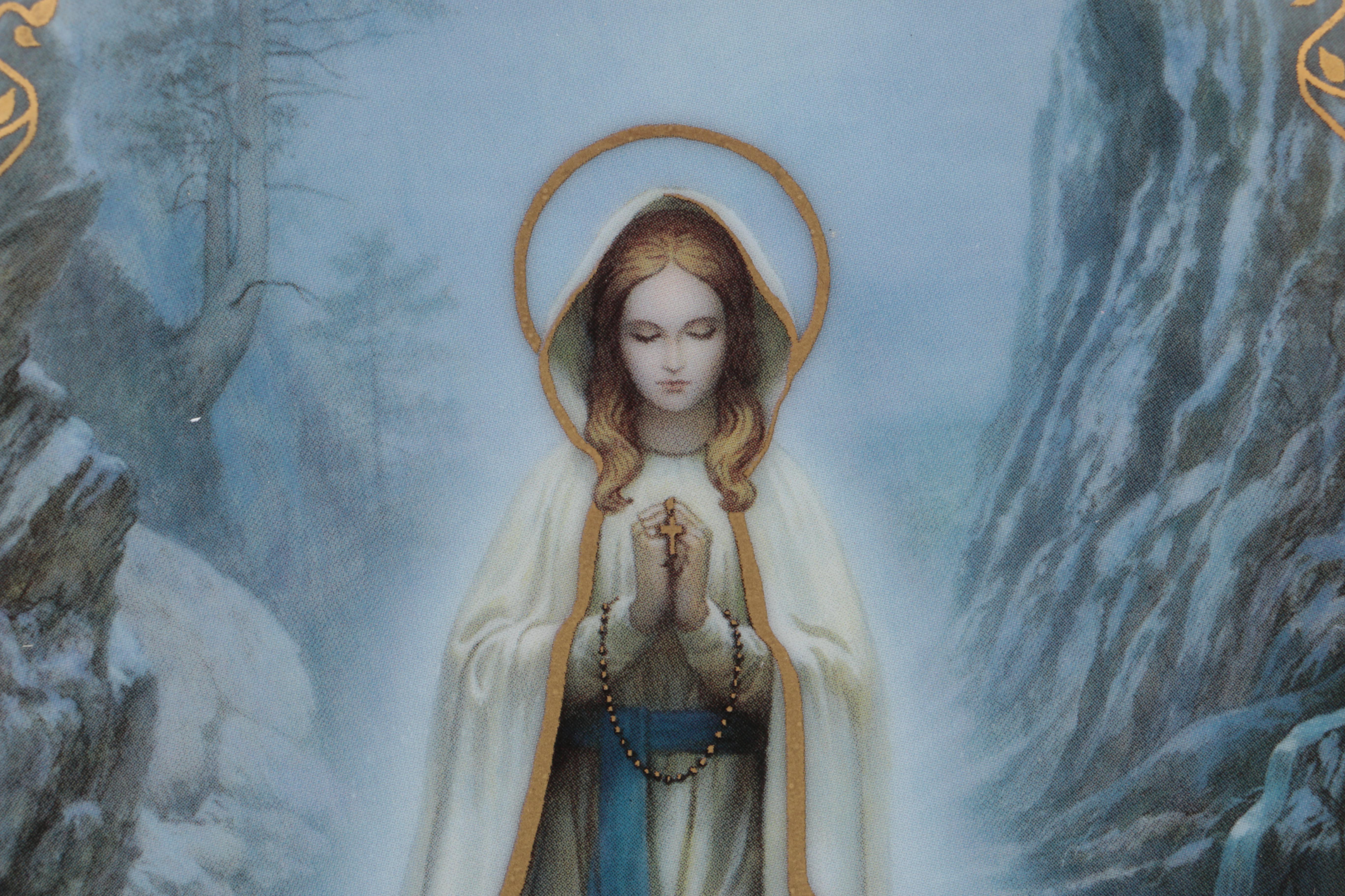 Collection of Christian Decorative Plates and Music Box