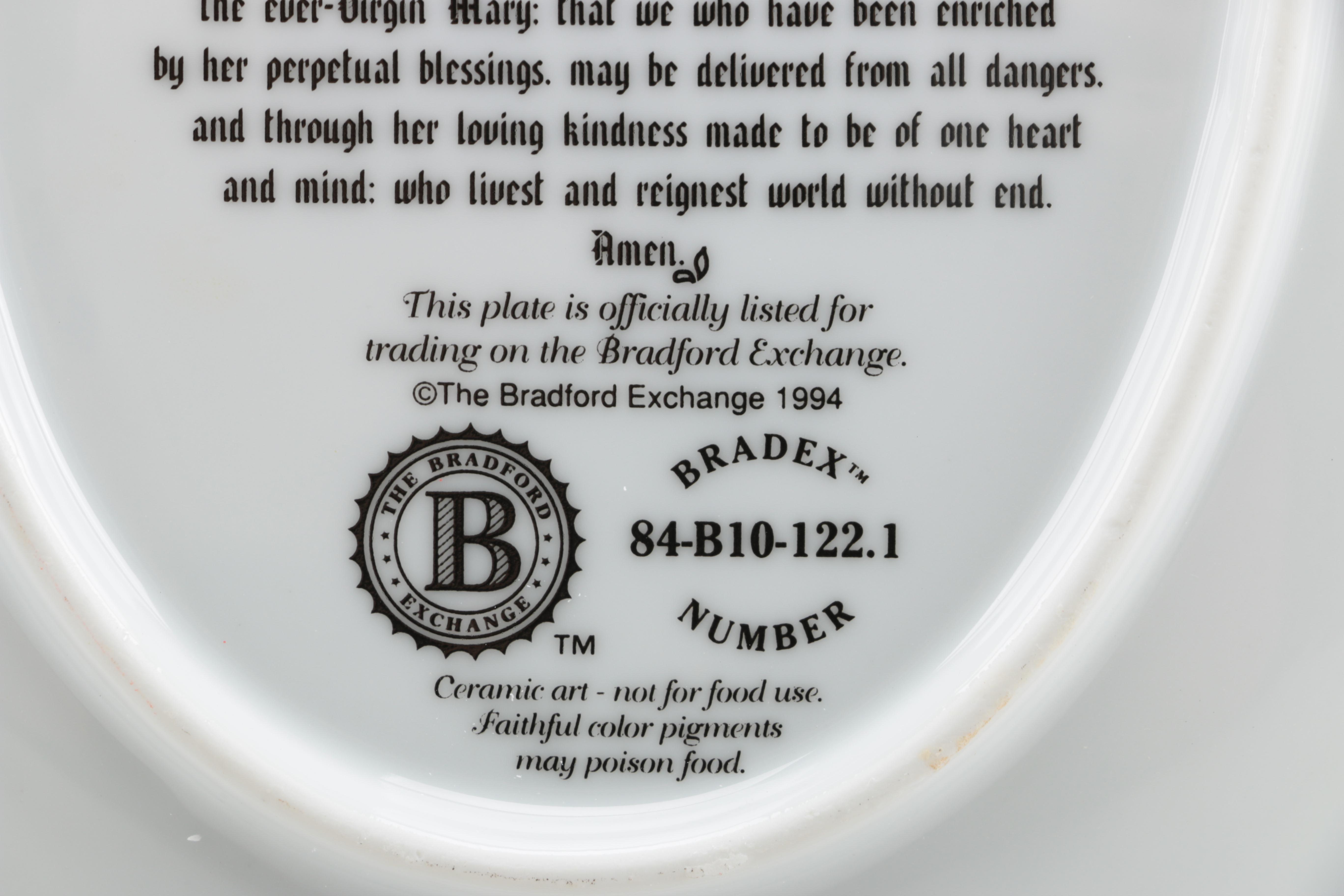 Collection of Christian Decorative Plates and Music Box