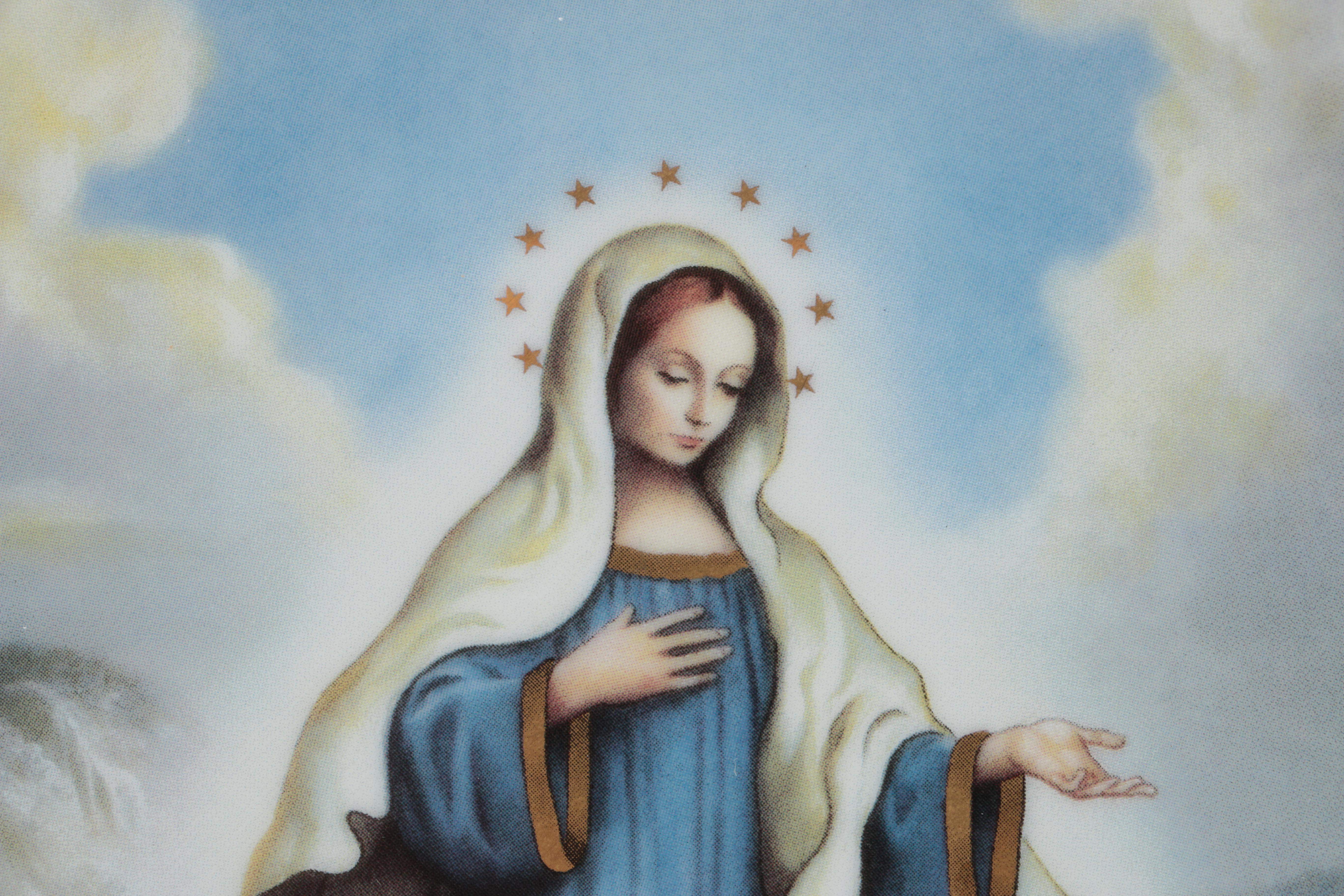 Collection of Christian Decorative Plates and Music Box