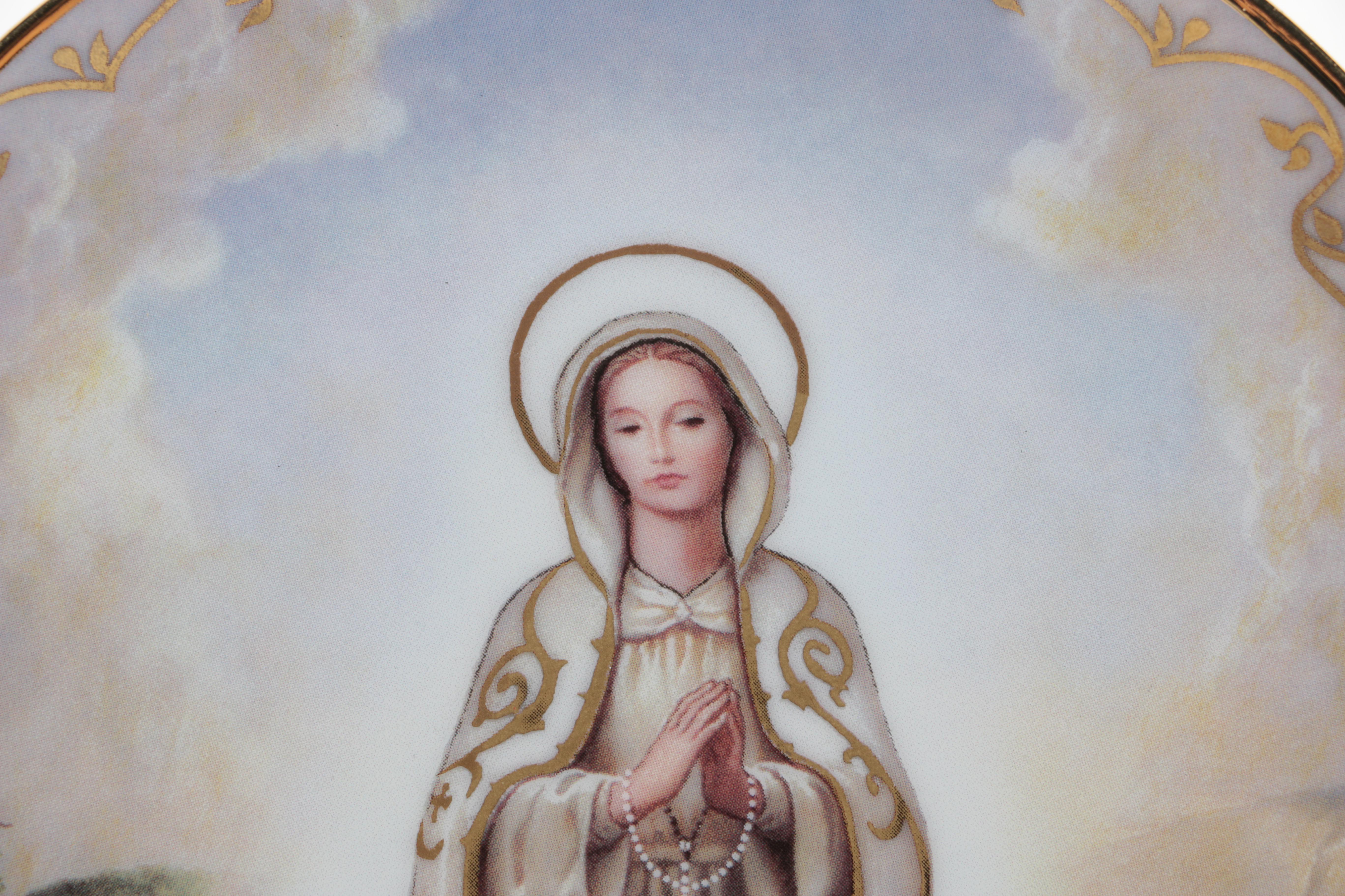 Collection of Christian Decorative Plates and Music Box