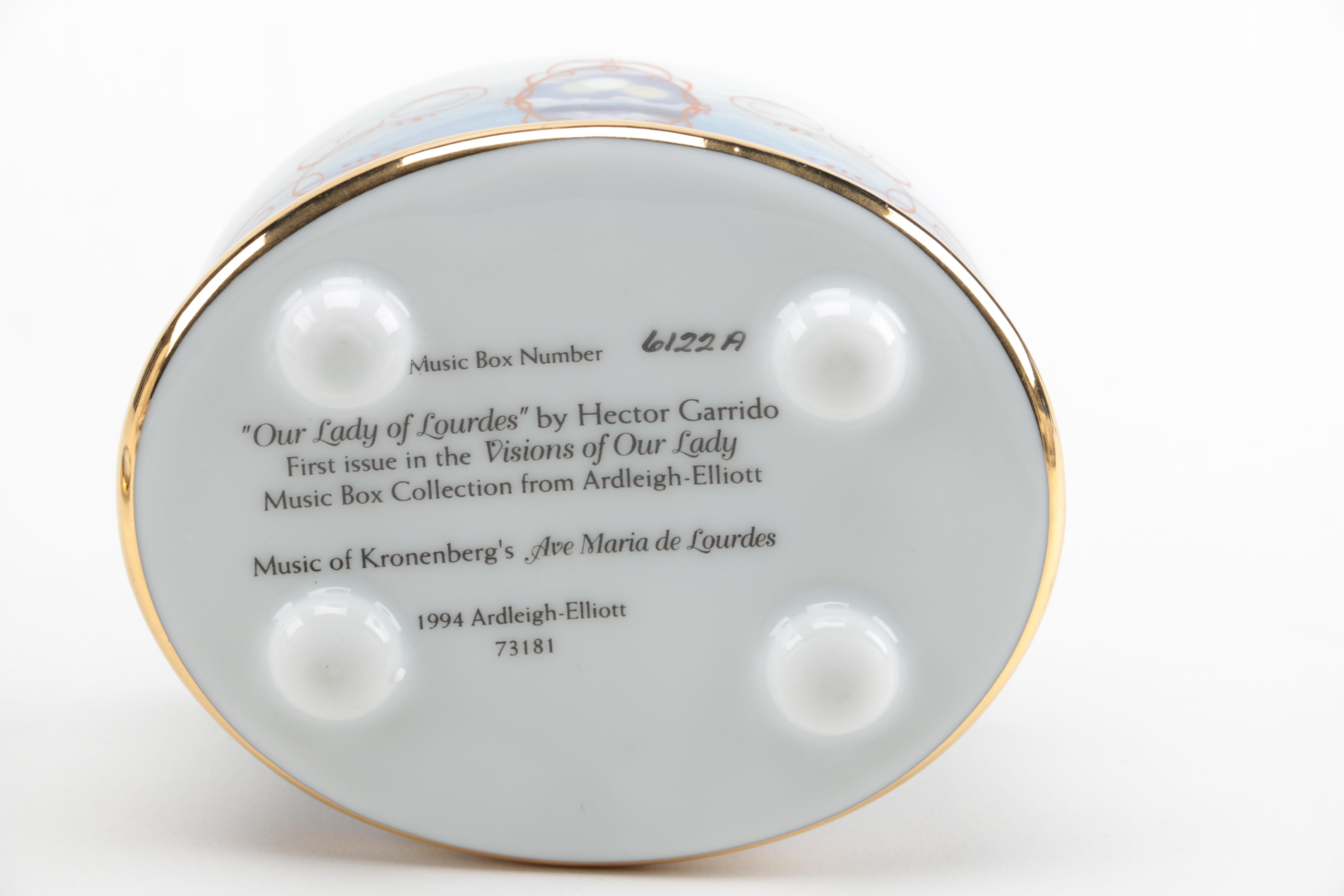 Collection of Christian Decorative Plates and Music Box