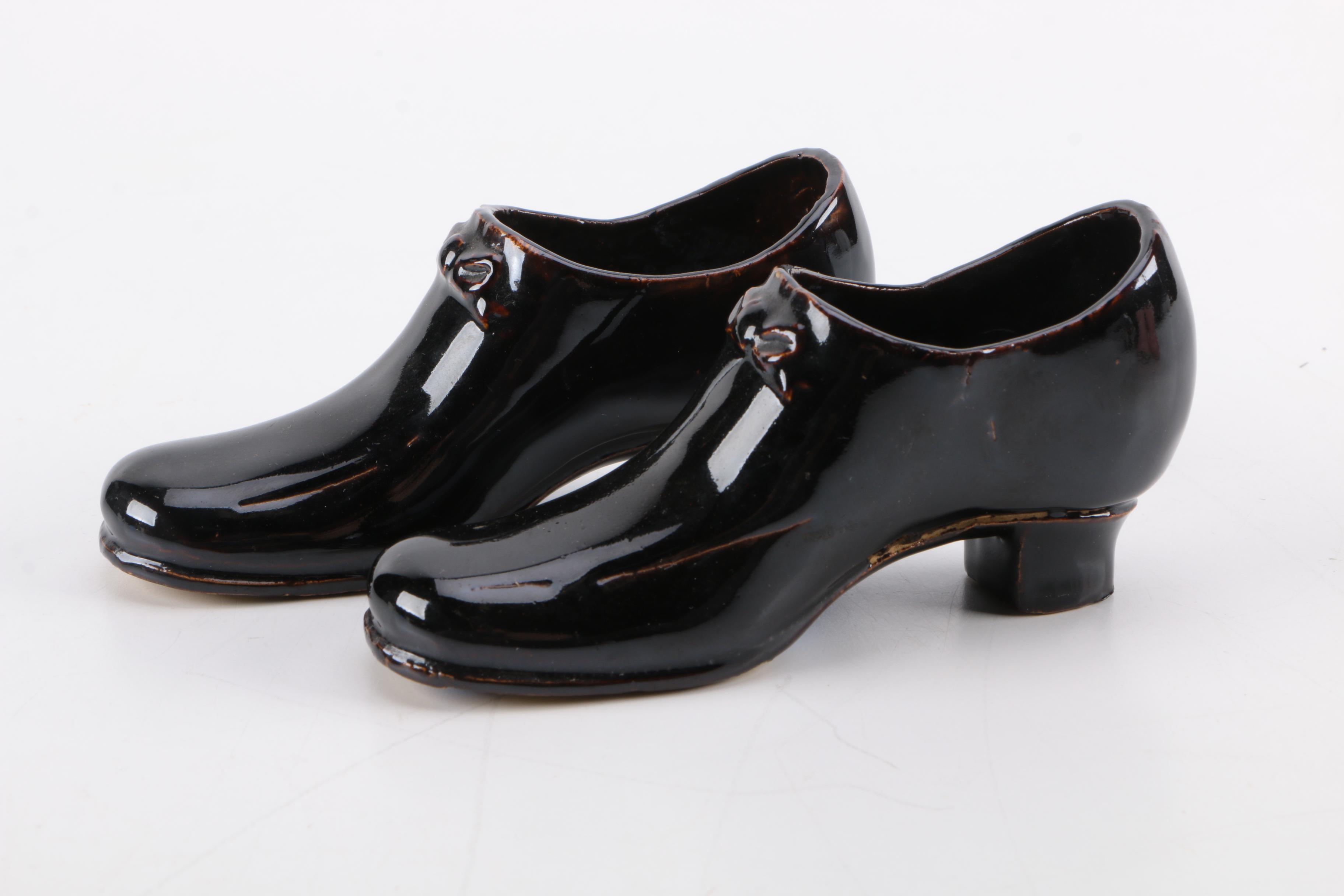 Collection Of Ceramic Shoe Figurines