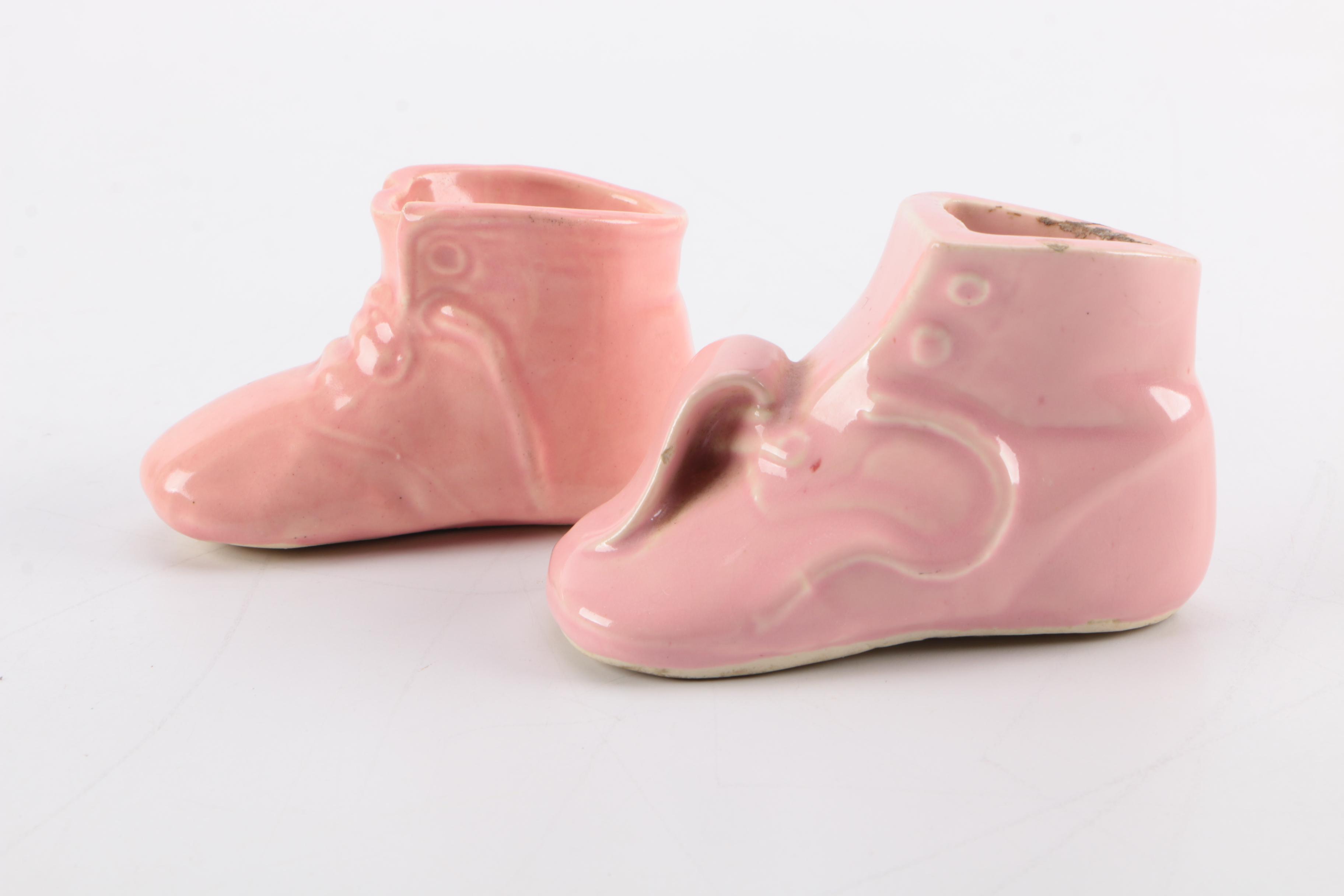 Collection Of Ceramic Shoe Figurines