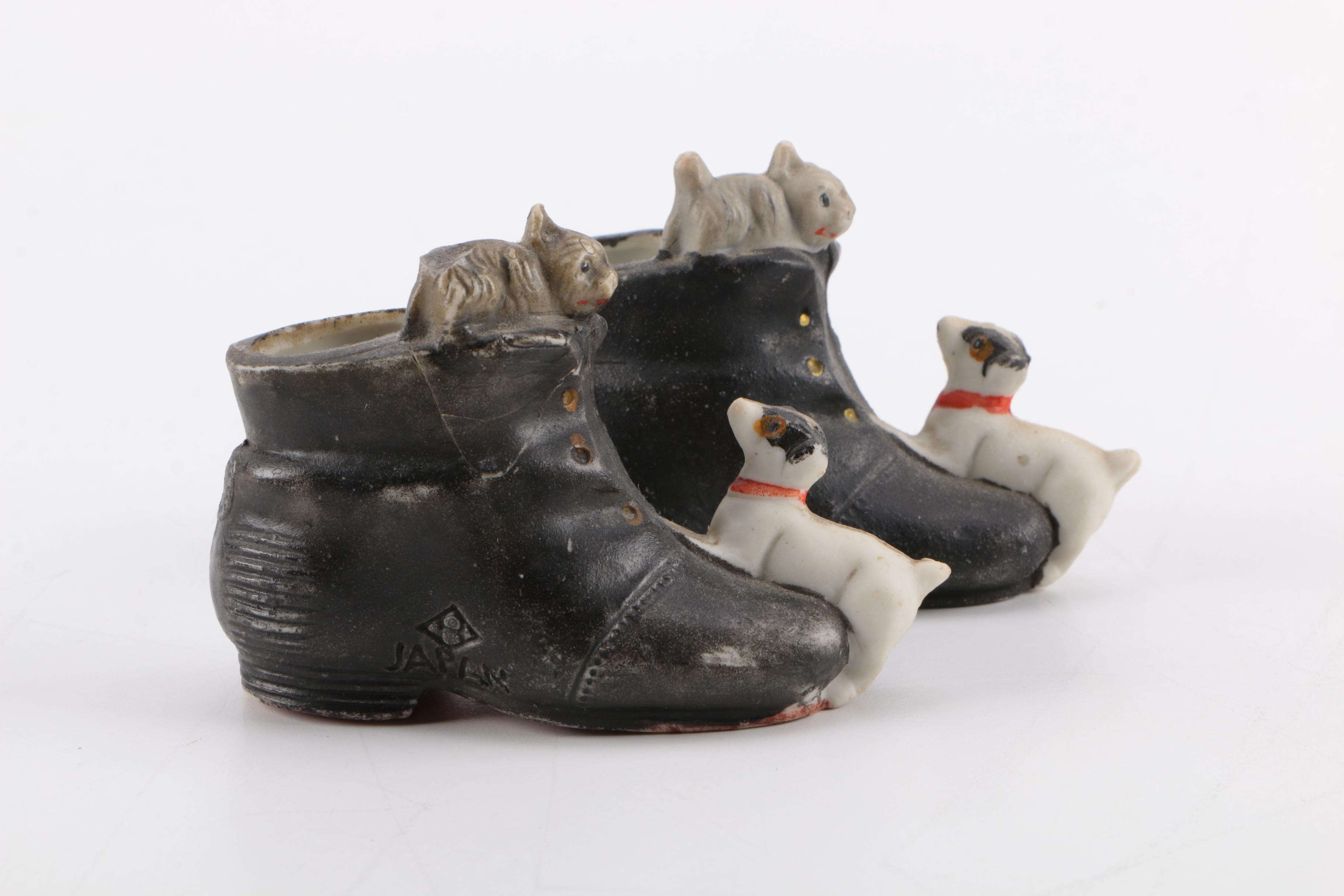 Collection Of Ceramic Shoe Figurines