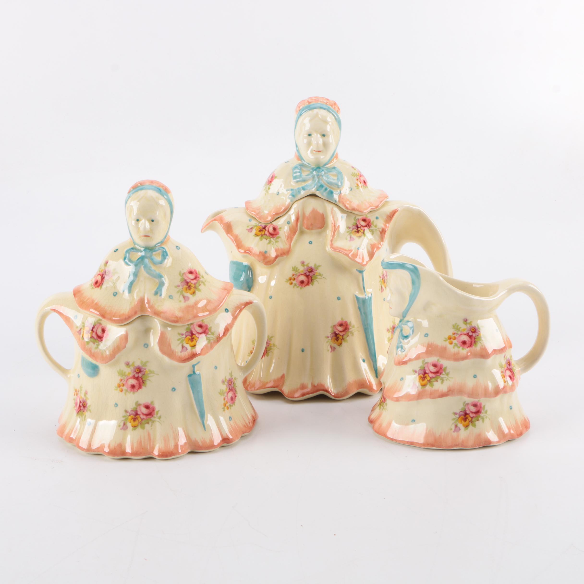 H.J. Woods "Little Old Lady" English Tea Set