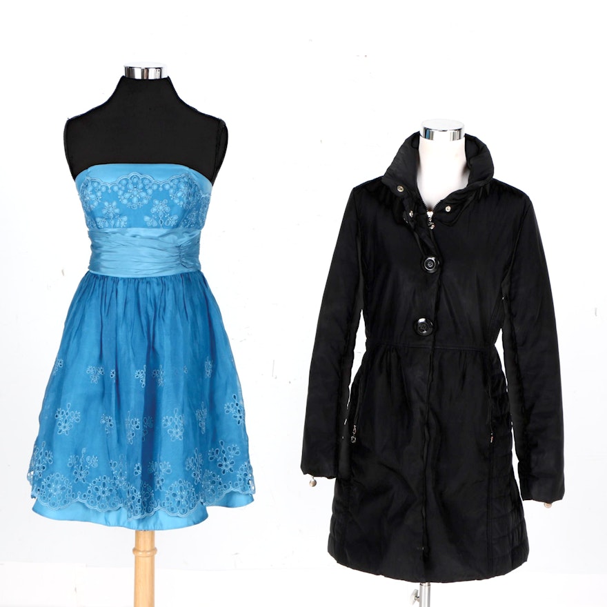 Winter Coat and Cocktail Dress by Betsey Johnson