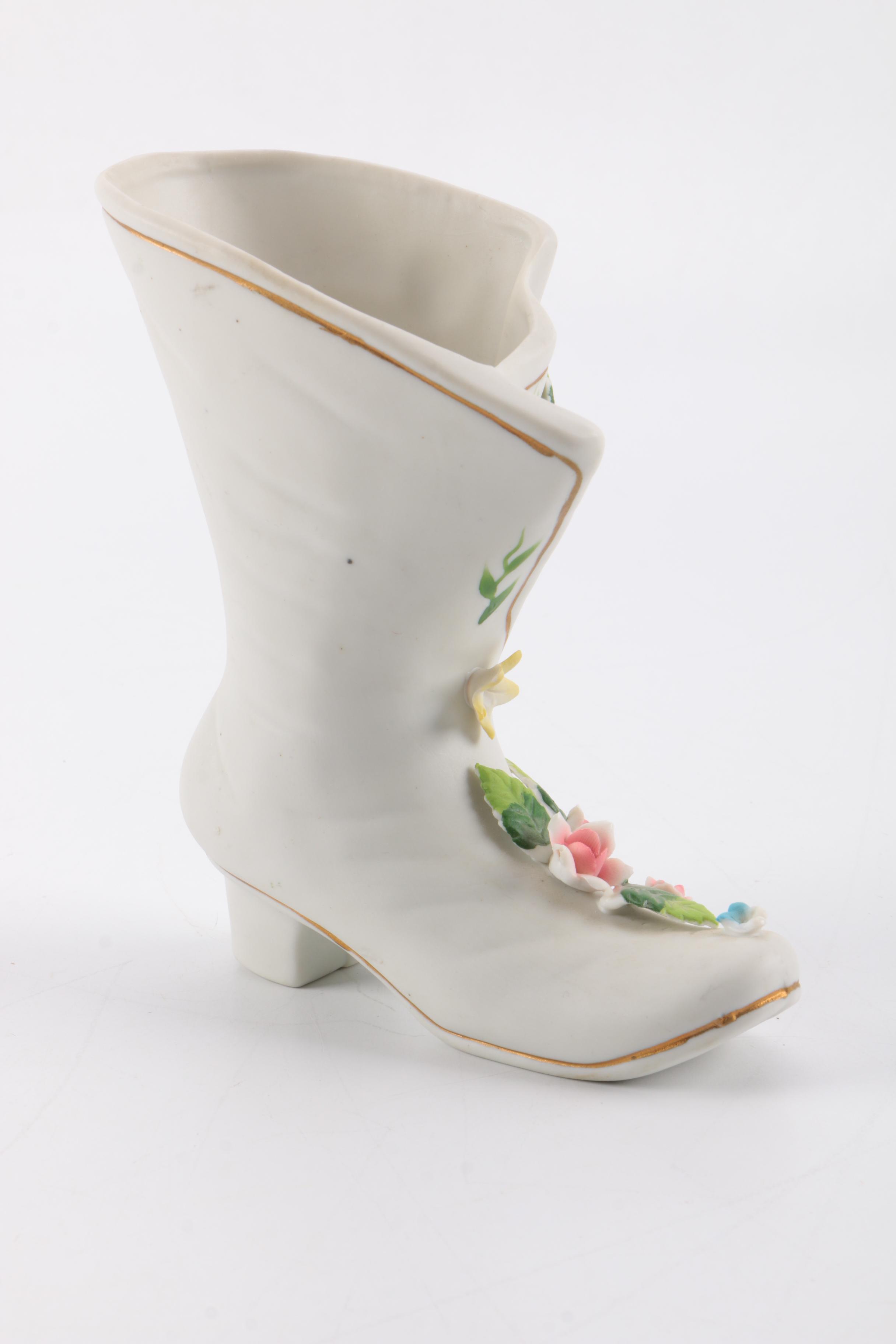 Collection of Porcelain and Pottery Shoes