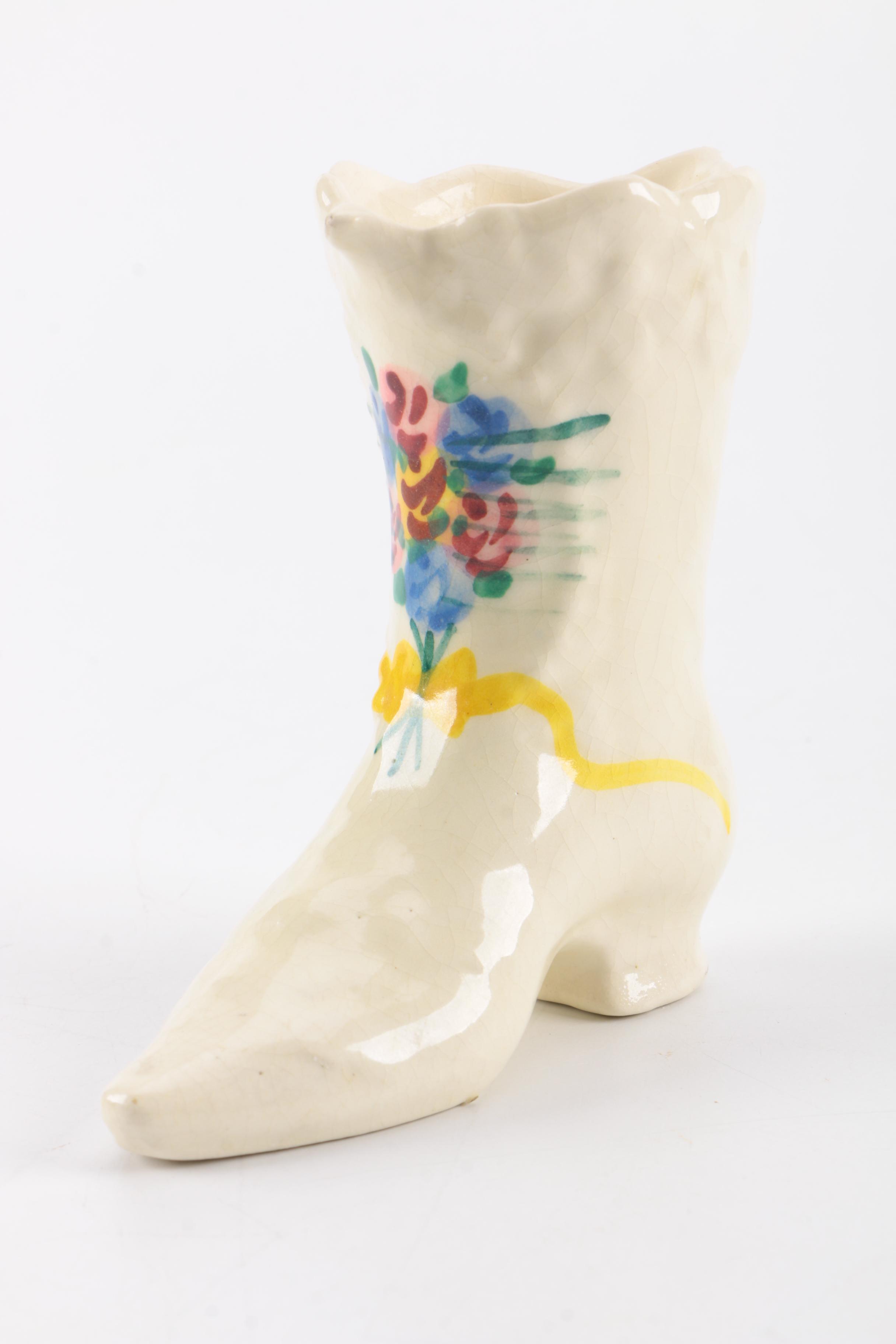 Collection of Porcelain and Pottery Shoes