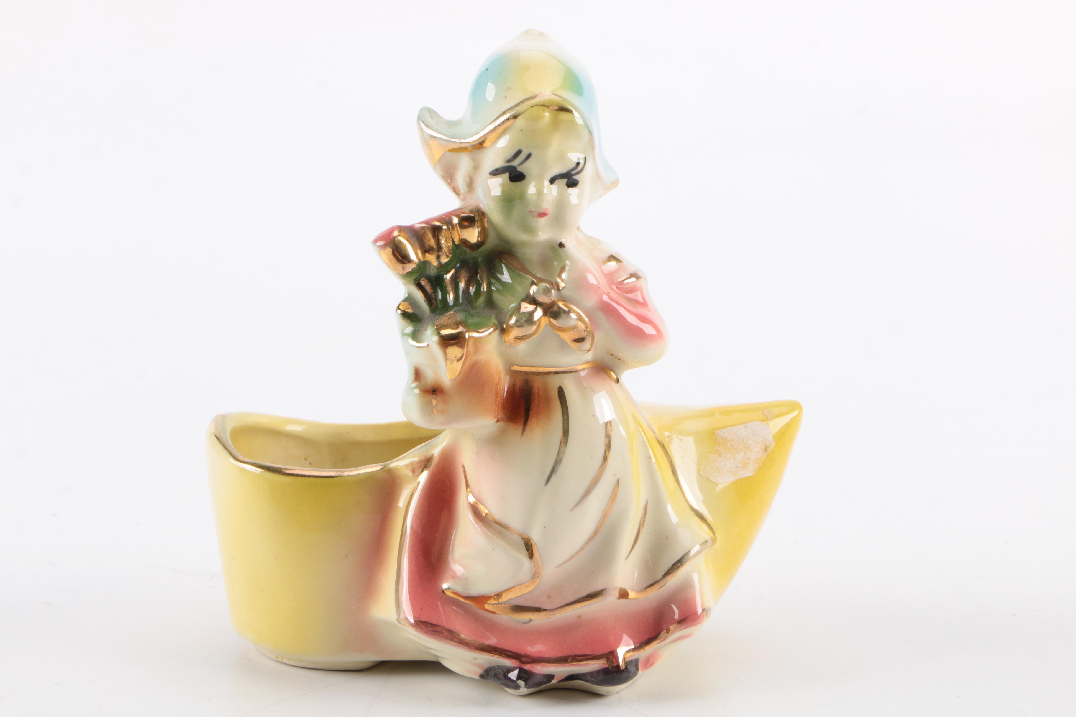 Collection of Porcelain and Pottery Shoes