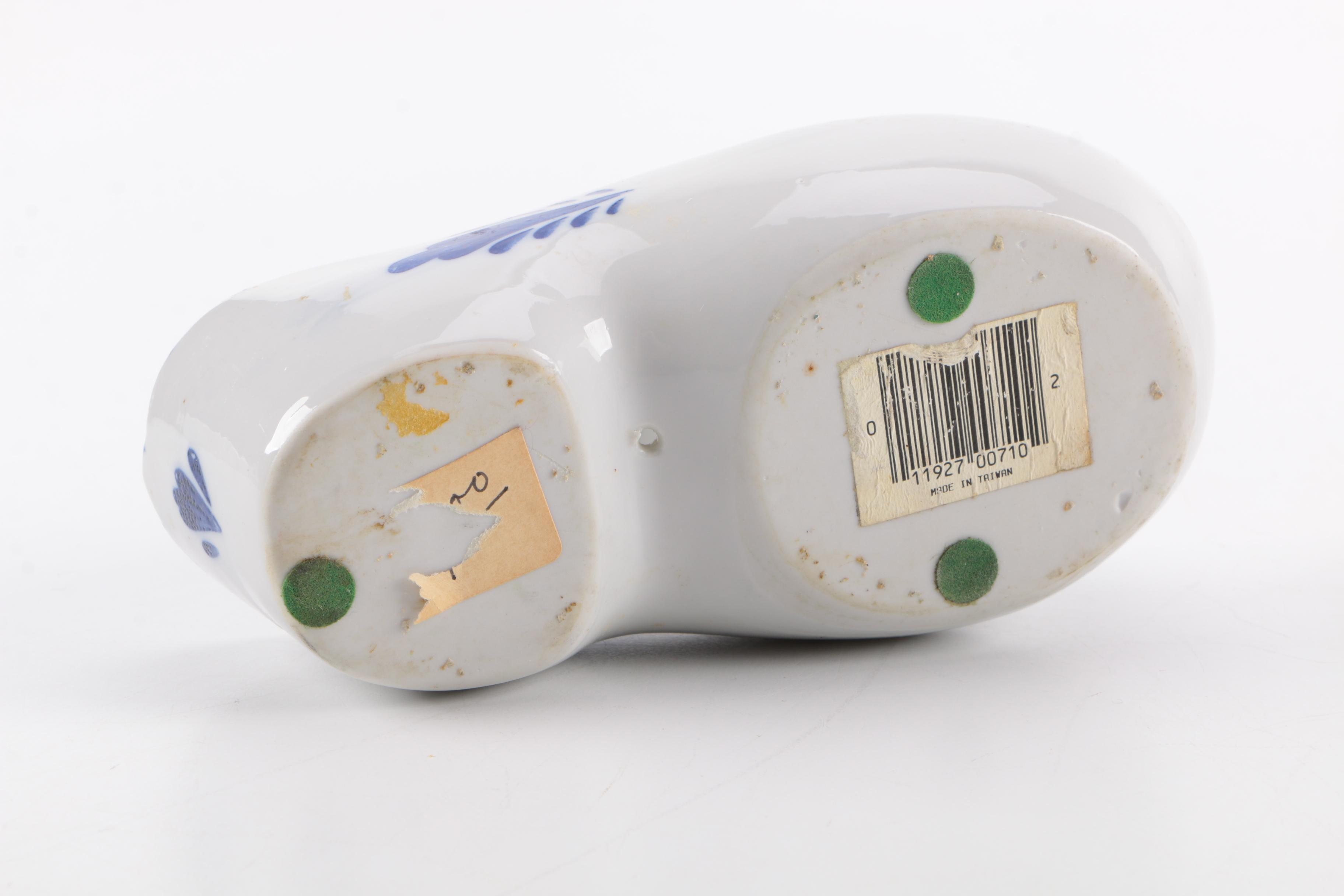 Collection of Porcelain and Pottery Shoes