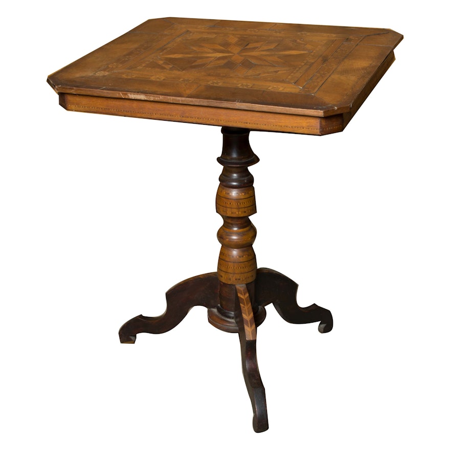 Antique, Hand Crafted Marquetry Side Table, Circa Early Nineteenth Century