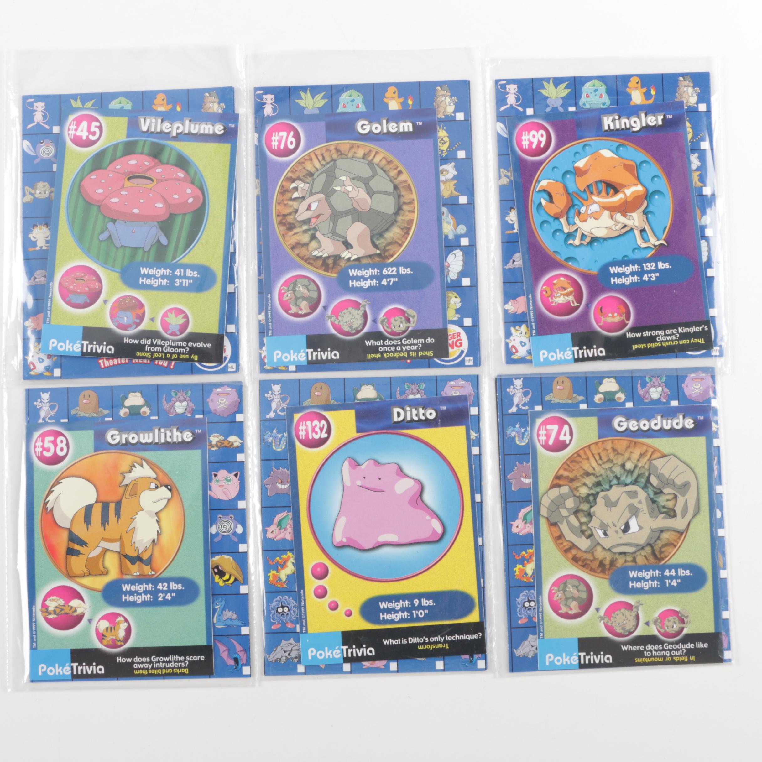 1999 Pokemon Burger King Toys