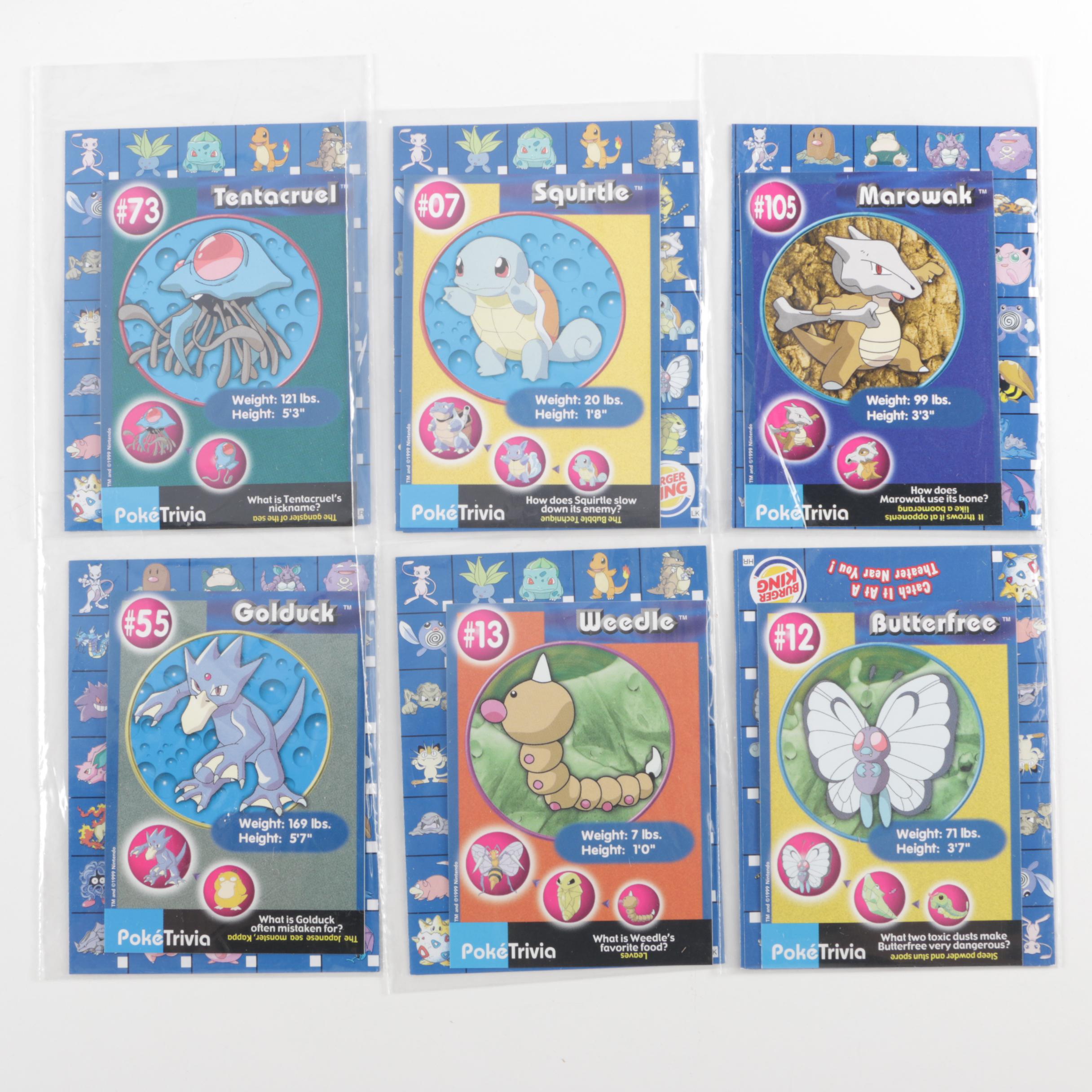 1999 Pokemon Burger King Toys