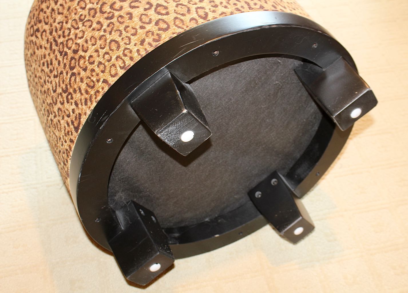 Hickory White Leopard Print Swivel Chair + Ottoman