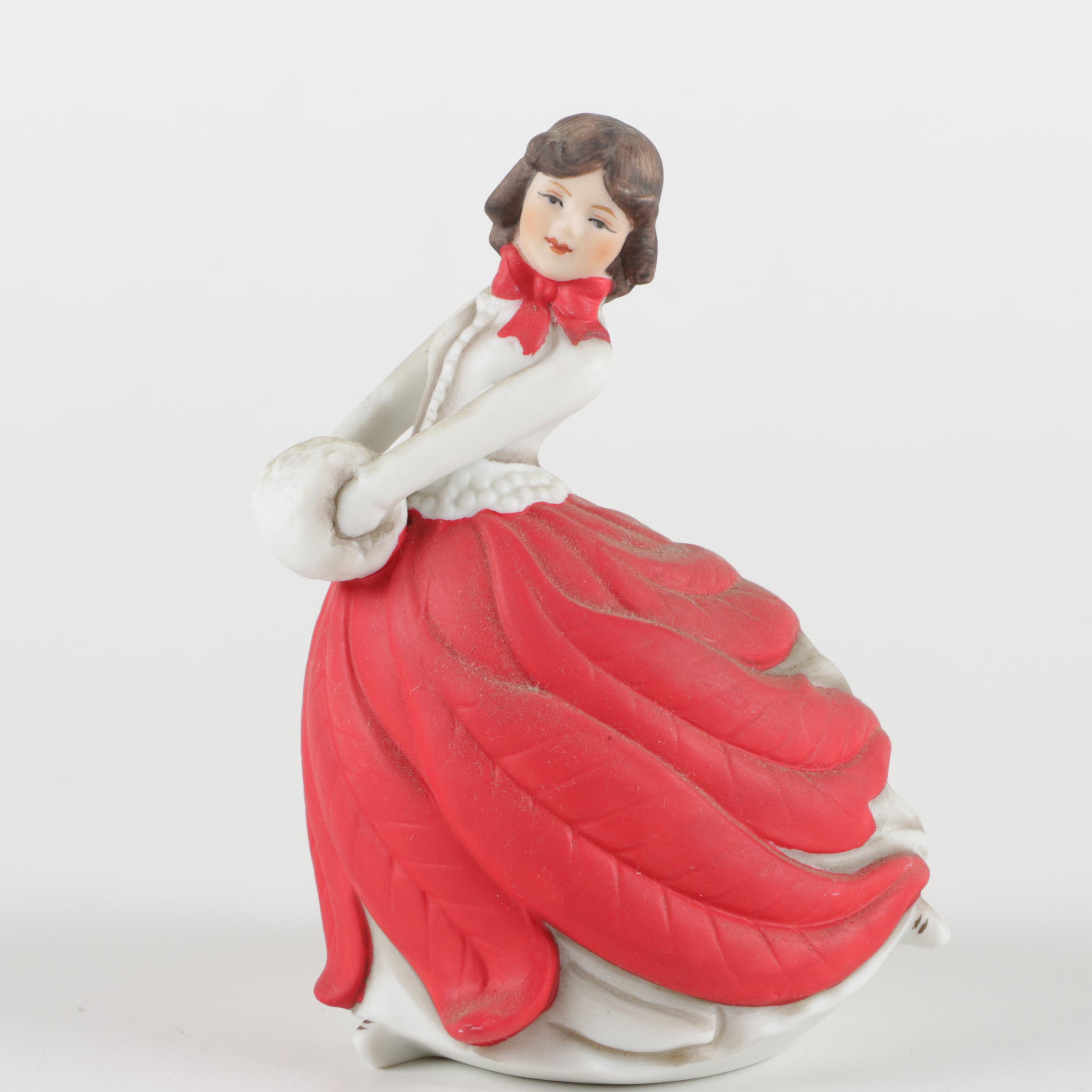 "The Flower Maidens of the Year" Porcelain Figurines