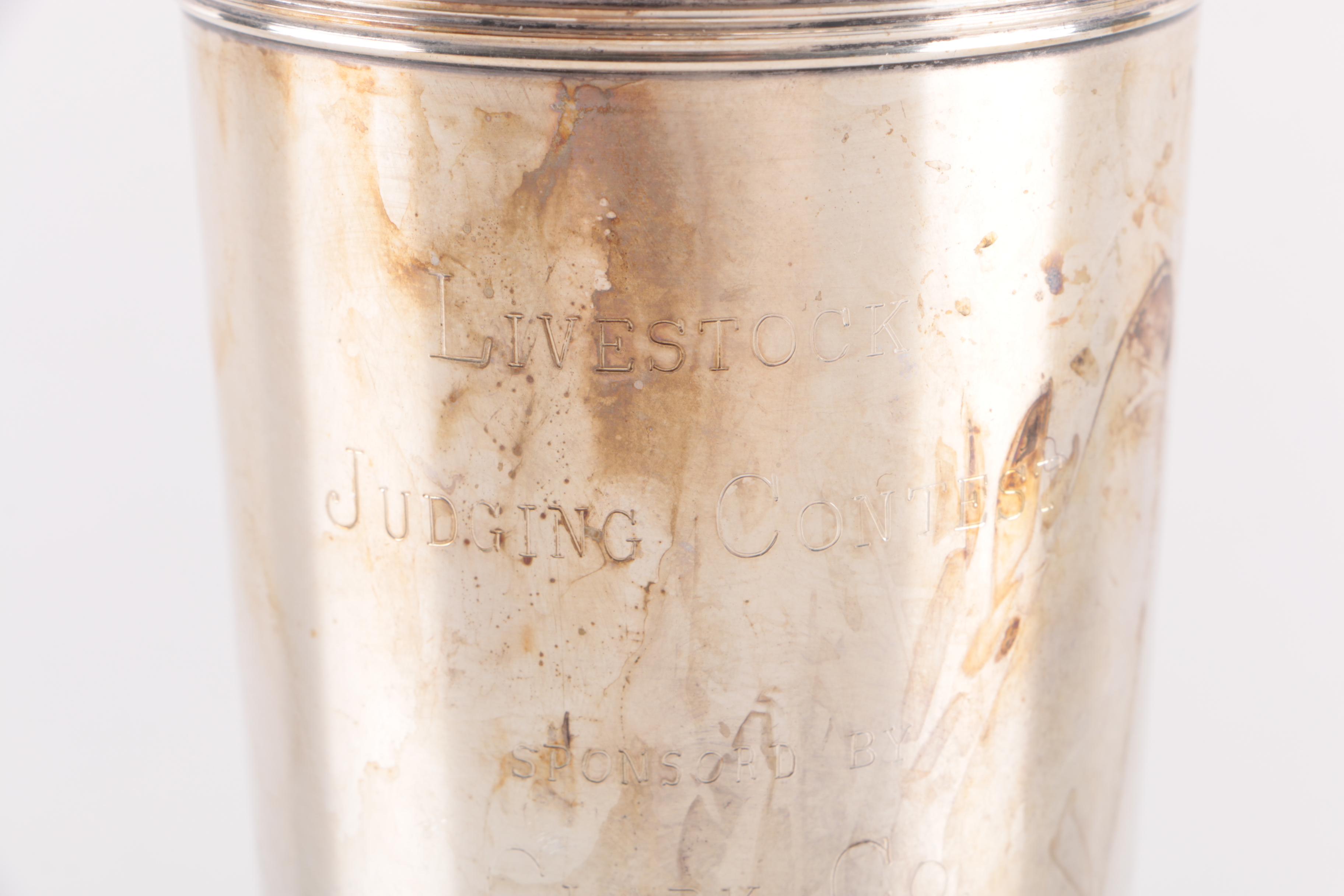 Vintage Manchester Silver Co. Sterling Silver Country Fair Prize Julep Cup