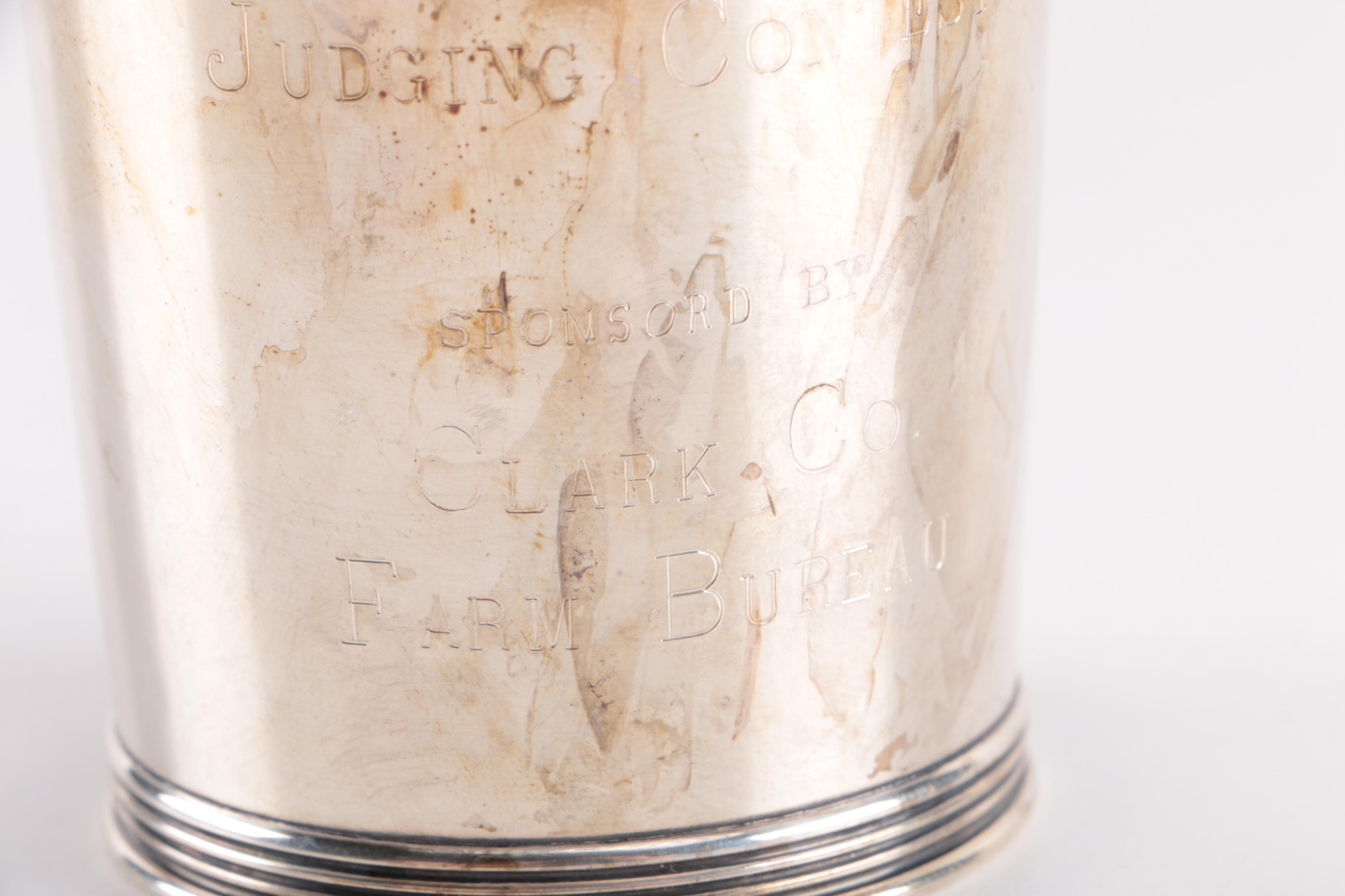 Vintage Manchester Silver Co. Sterling Silver Country Fair Prize Julep Cup