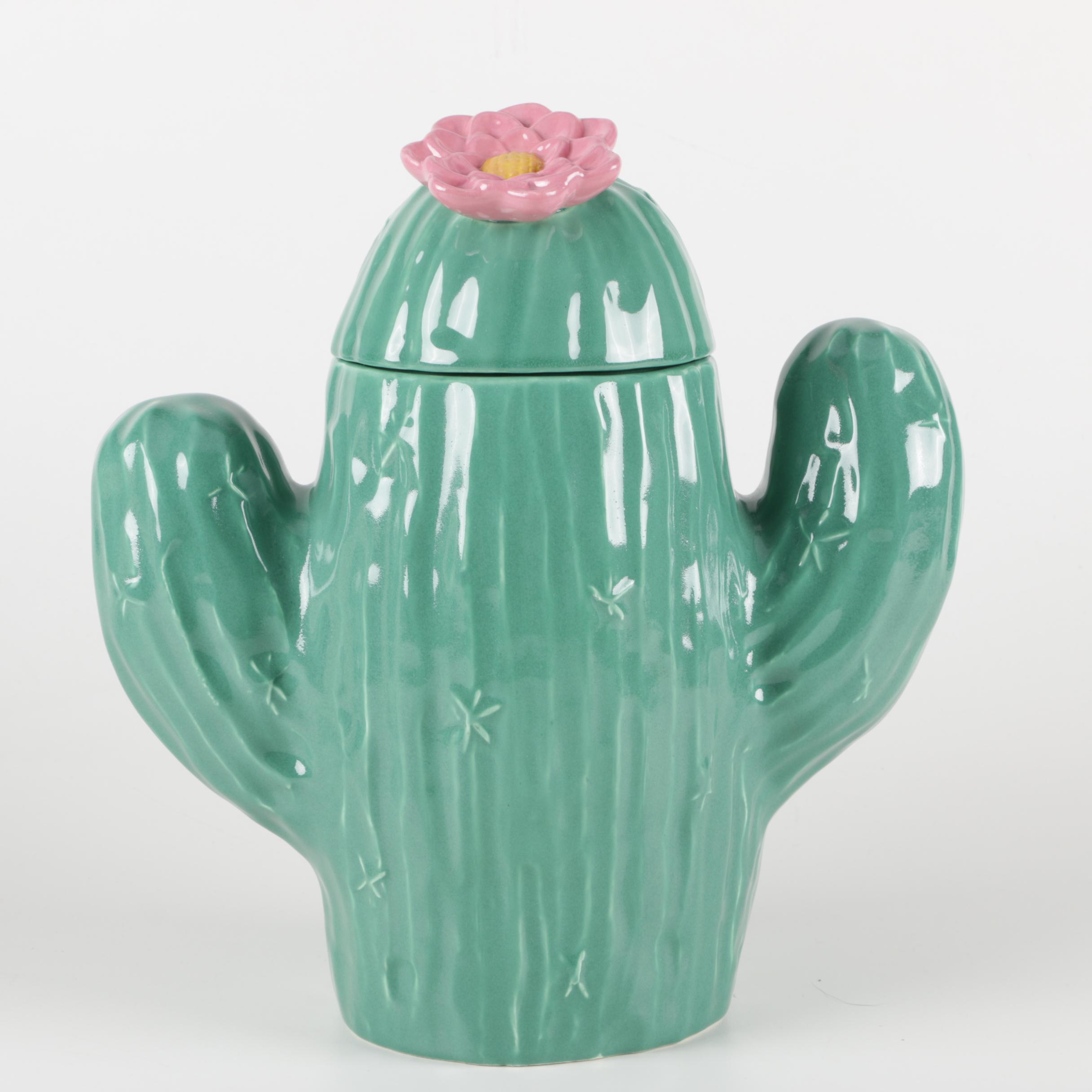 Grouping of Coyote, Cactus and Rabbit Ceramic Cookie Jars