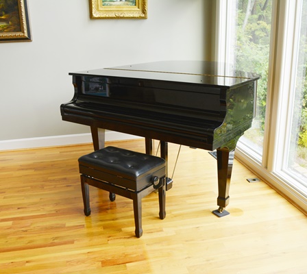 K. Kawai Ebony Grand Piano and Bench
