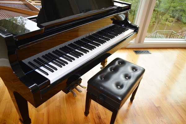 K. Kawai Ebony Grand Piano and Bench