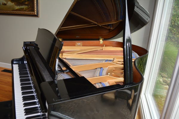 K. Kawai Ebony Grand Piano and Bench