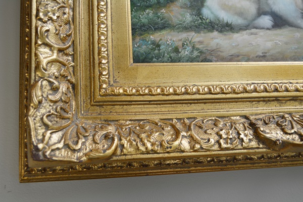 Original Oil Painting on Canvas of Two Bunnies