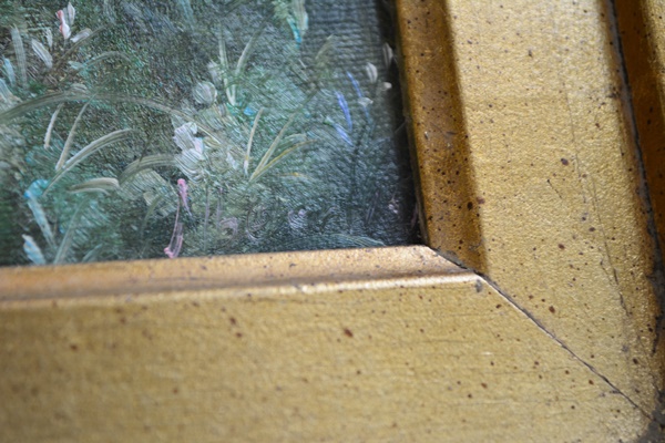 Original Oil Painting on Canvas of Two Bunnies