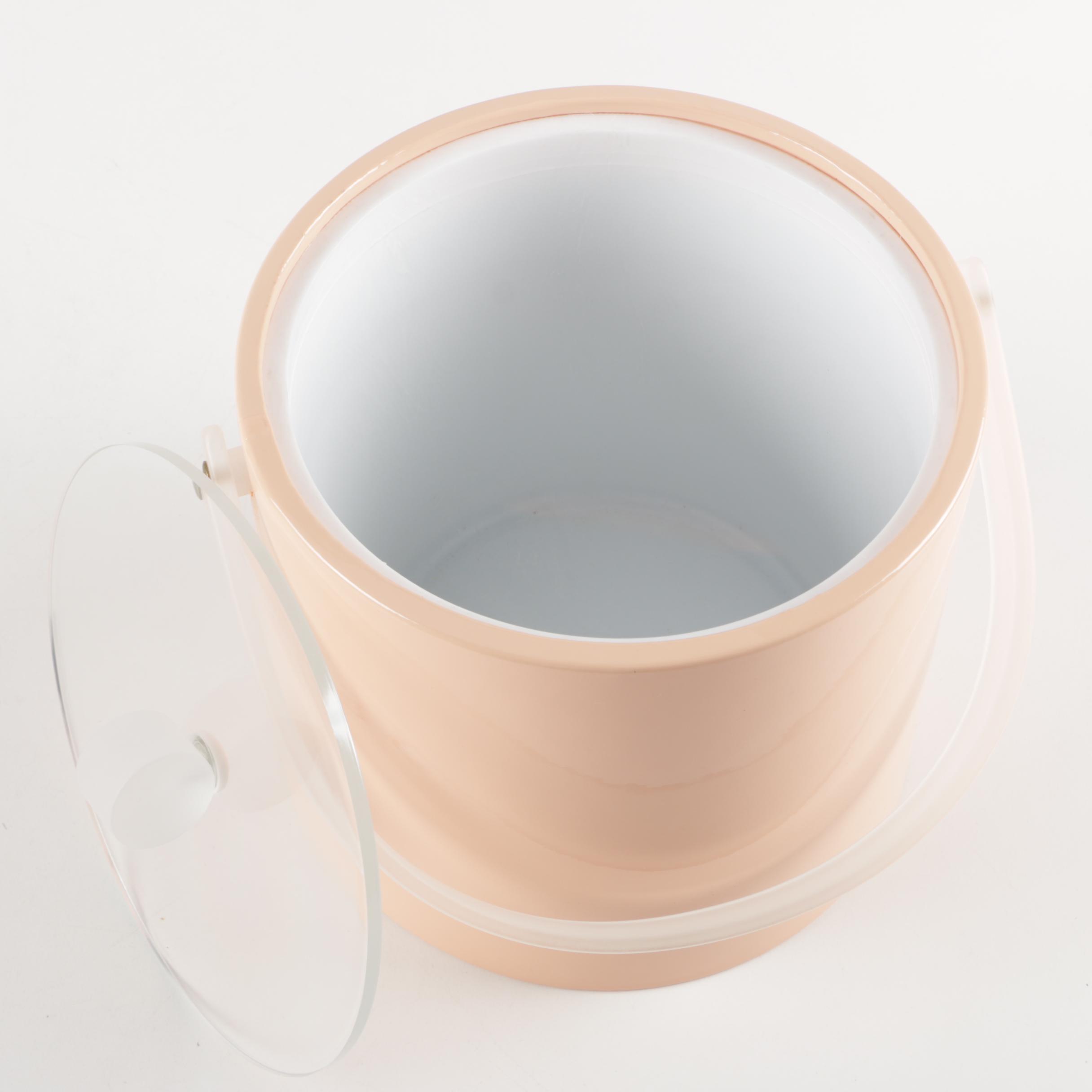 MId Century Modern Marketplace Vinyl Ice Bucket
