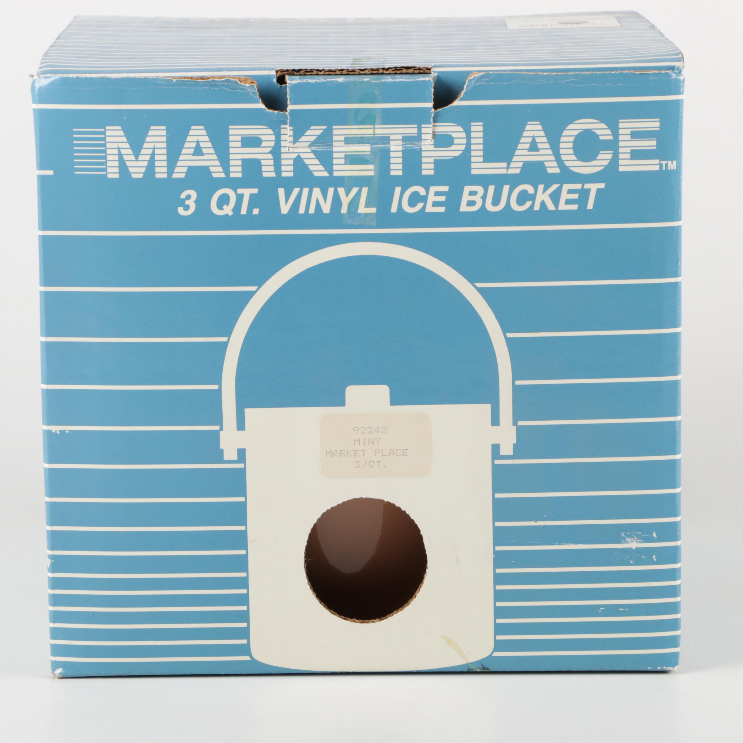 MId Century Modern Marketplace Vinyl Ice Bucket