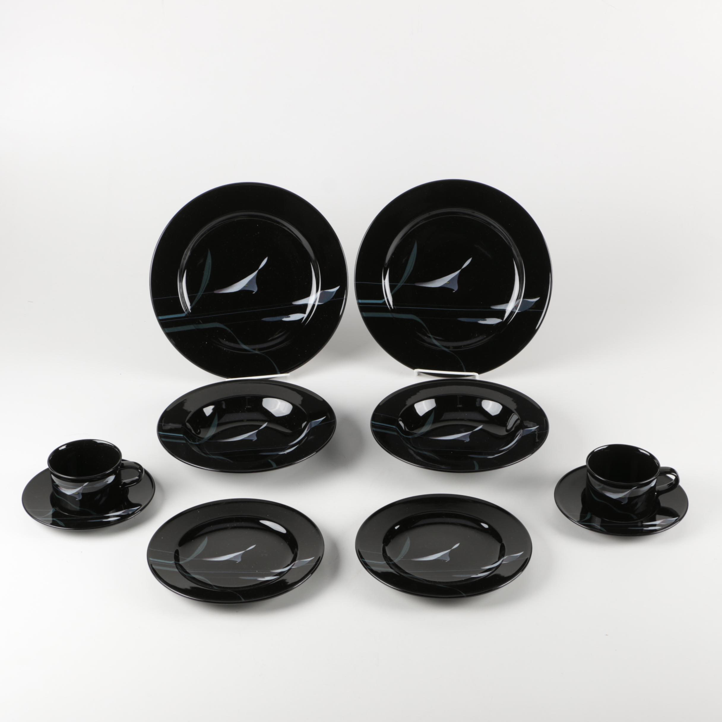 Mikasa Galleria Black Ceramic Dish Set