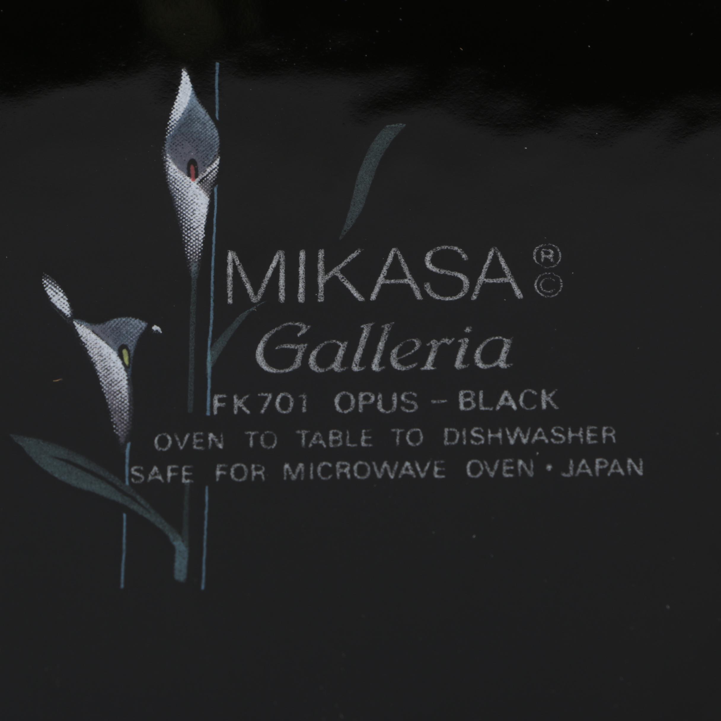 Mikasa Galleria Black Ceramic Dish Set