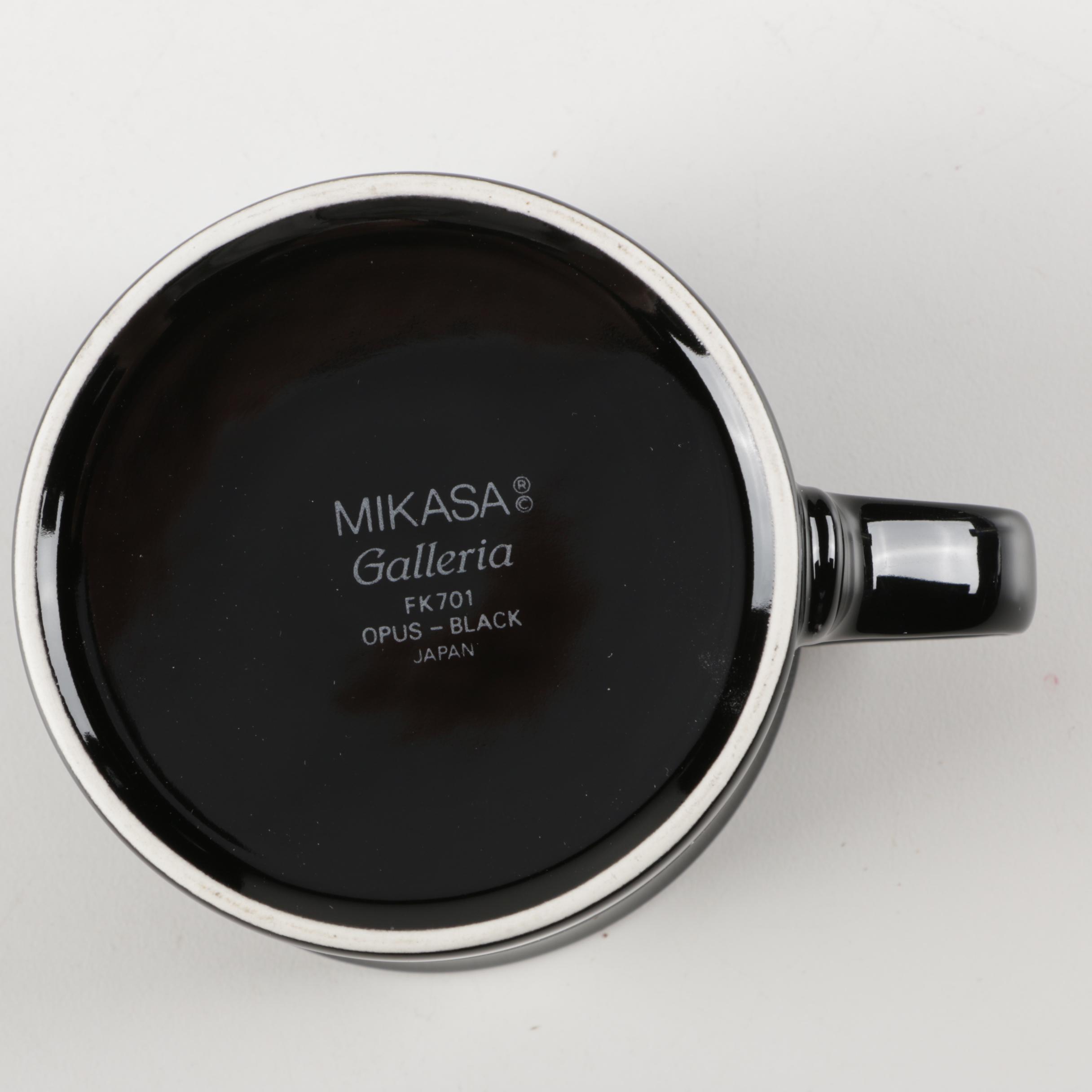 Mikasa Galleria Black Ceramic Dish Set