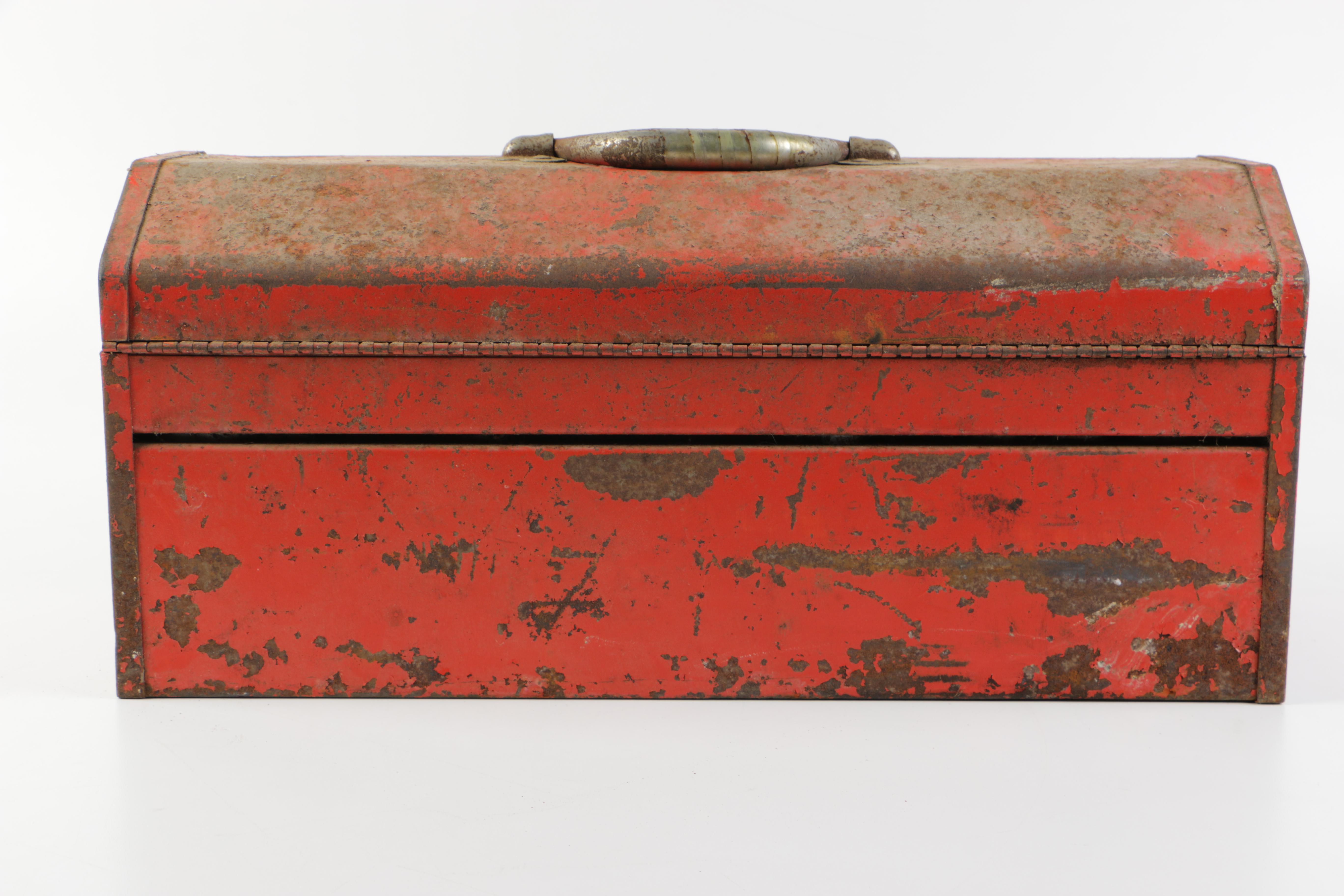 Vintage Metal Toolbox by Bonney