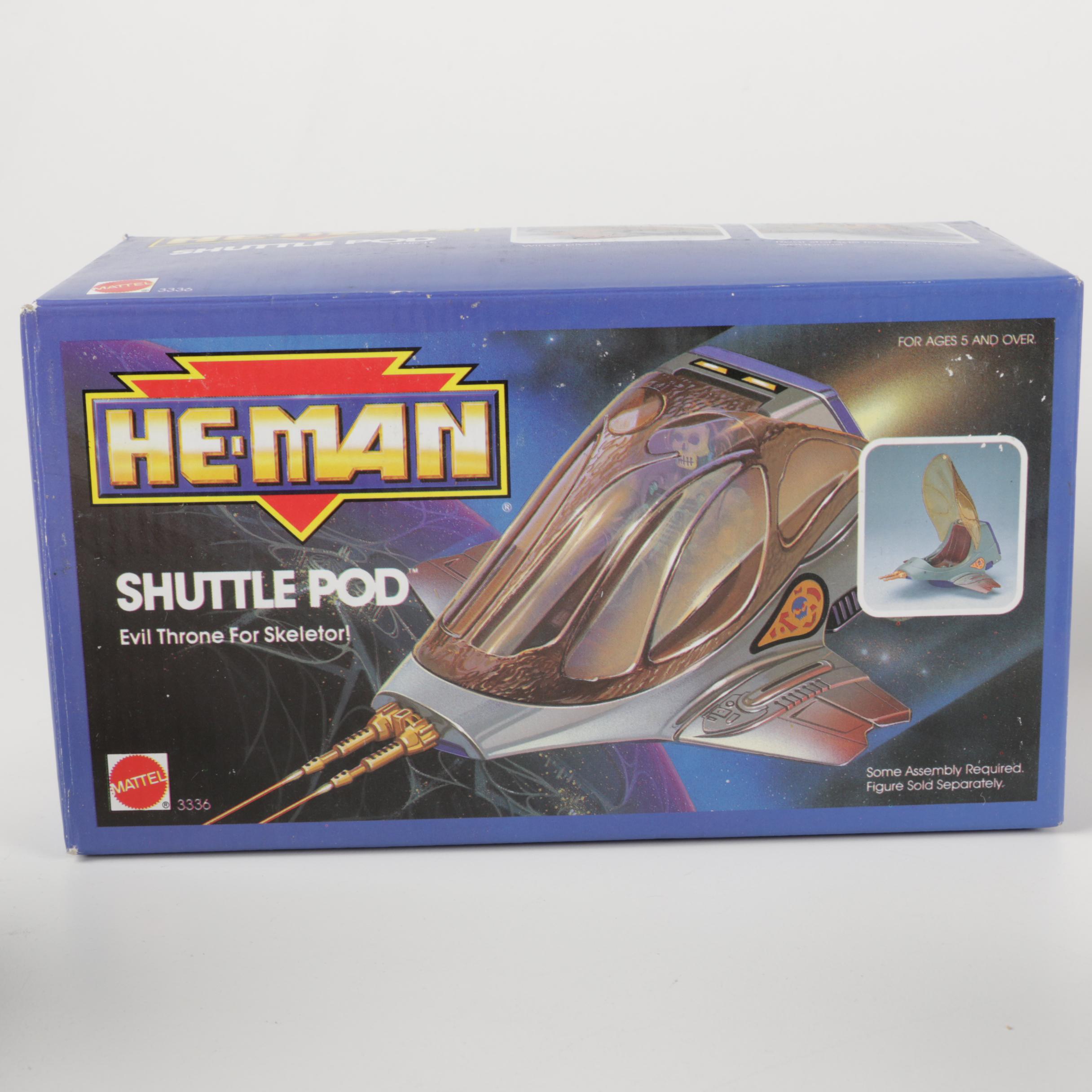 He-Man Shuttle Pod and Micro Machine Aircraft Carrier Toy Sets