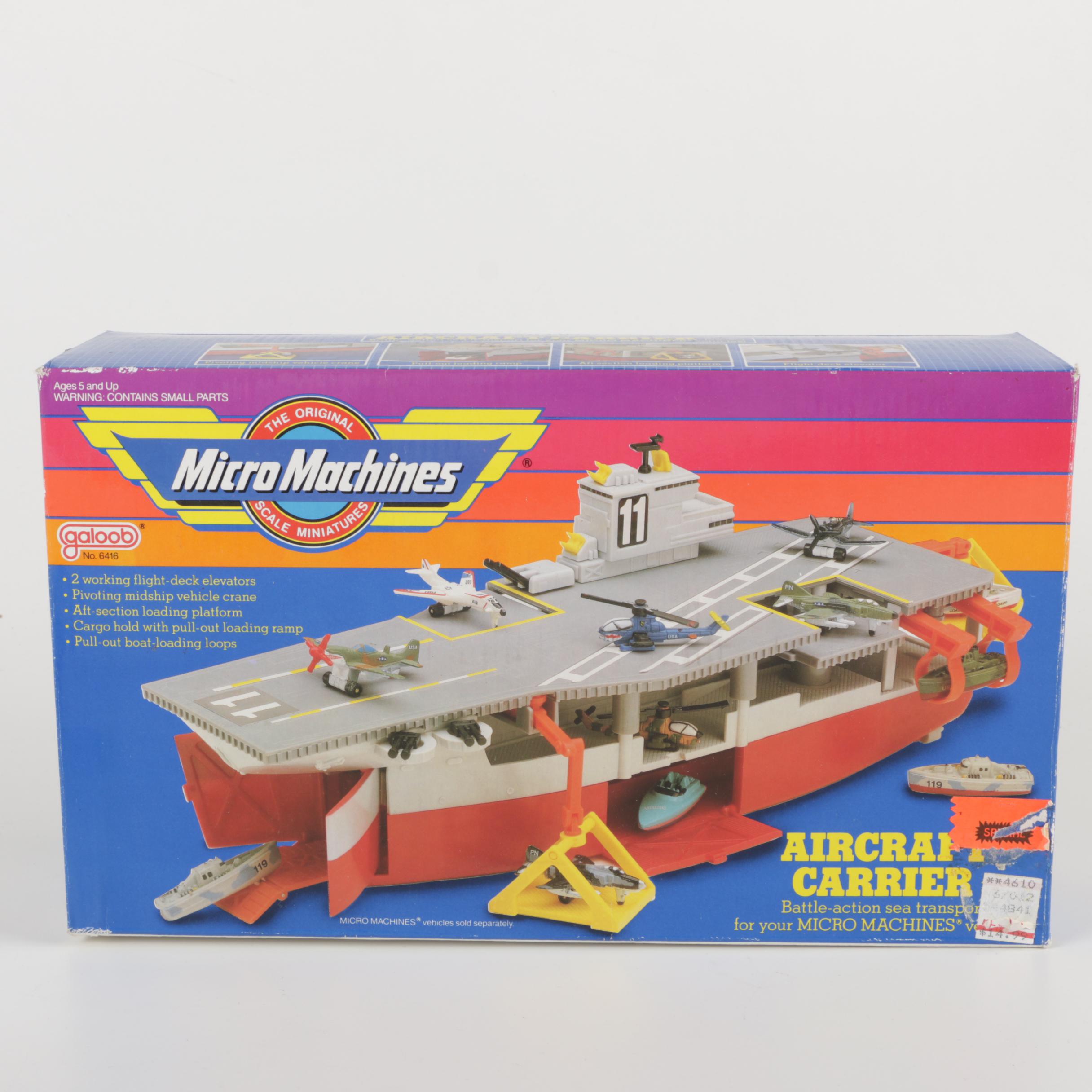 He-Man Shuttle Pod and Micro Machine Aircraft Carrier Toy Sets