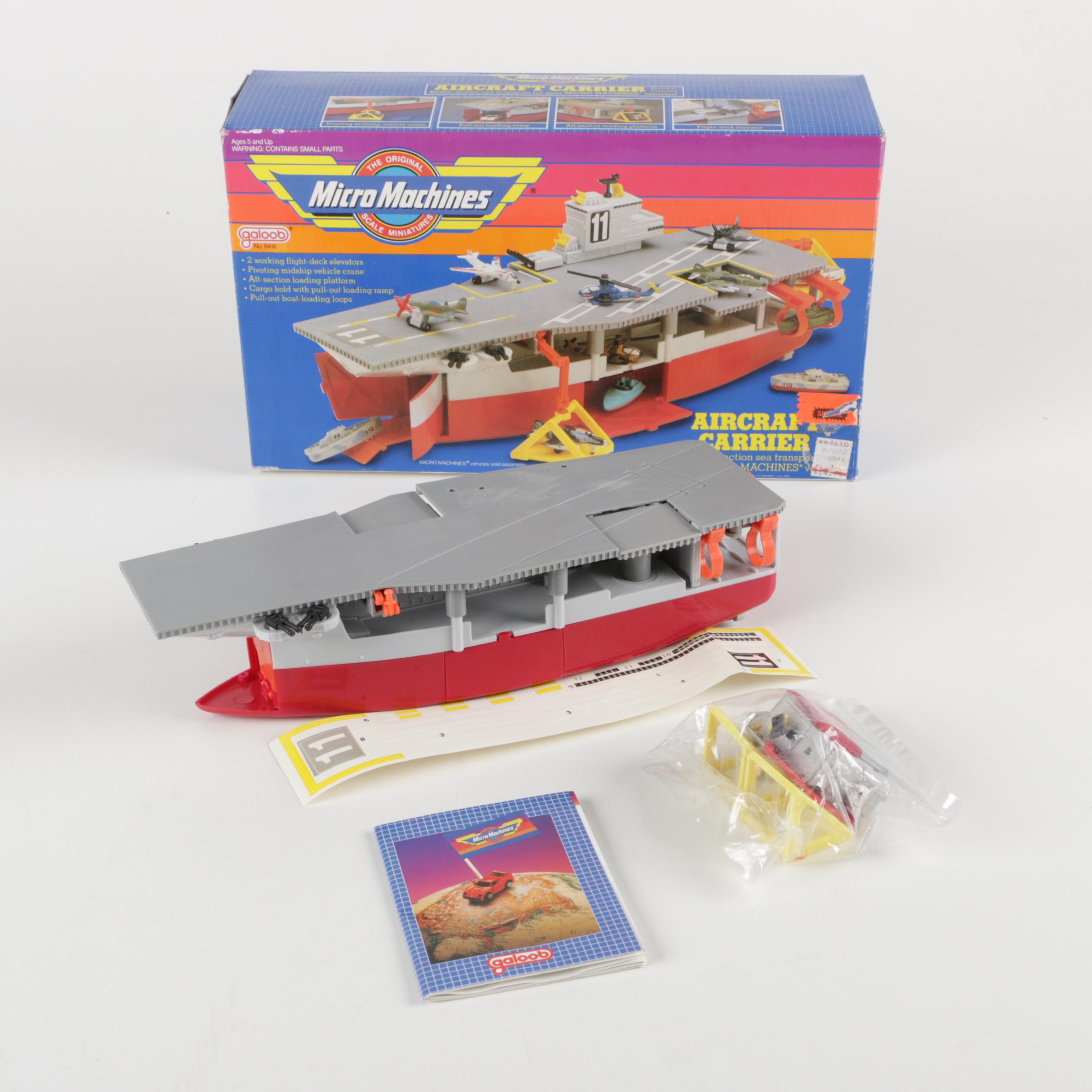 He-Man Shuttle Pod and Micro Machine Aircraft Carrier Toy Sets